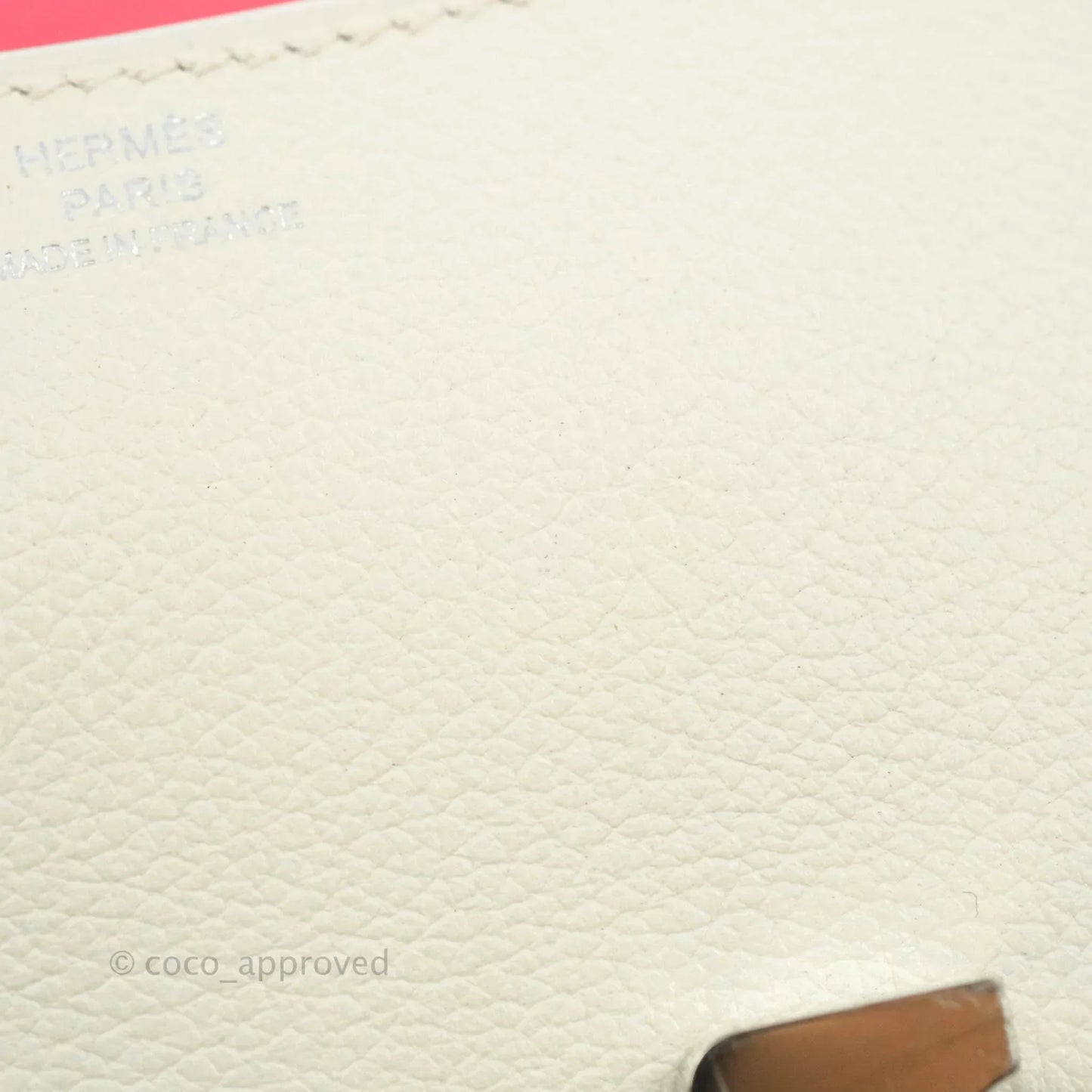 Hermès Constance HSS Mini 18cm White Evercolor Palladium Hardware