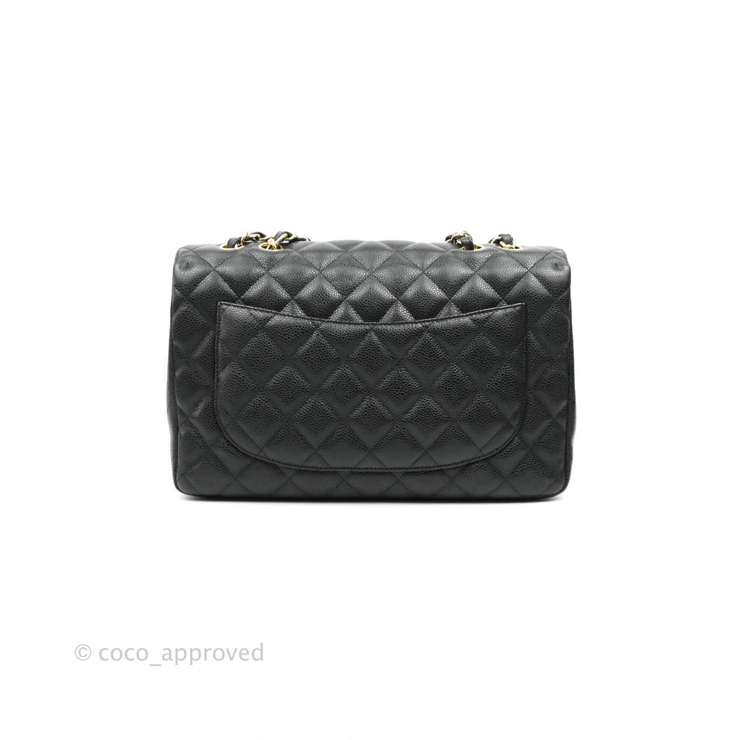 Chanel Jumbo Single Flap Black Caviar Gold Hardware