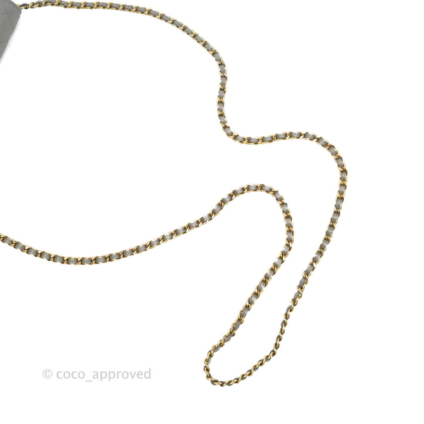 Chanel Wallet On Chain WOC Caviar Grey Gold Hardware