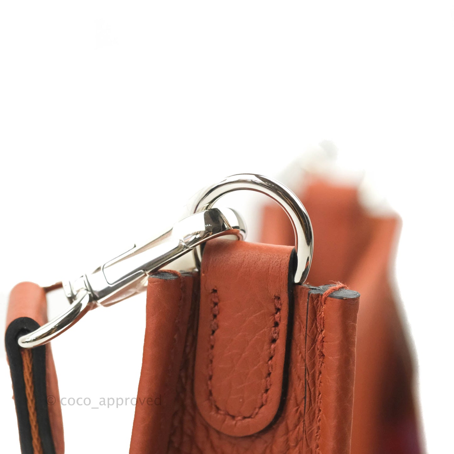 Hermès Mini Evelyne 16 Brick Clemence Palladium Hardware