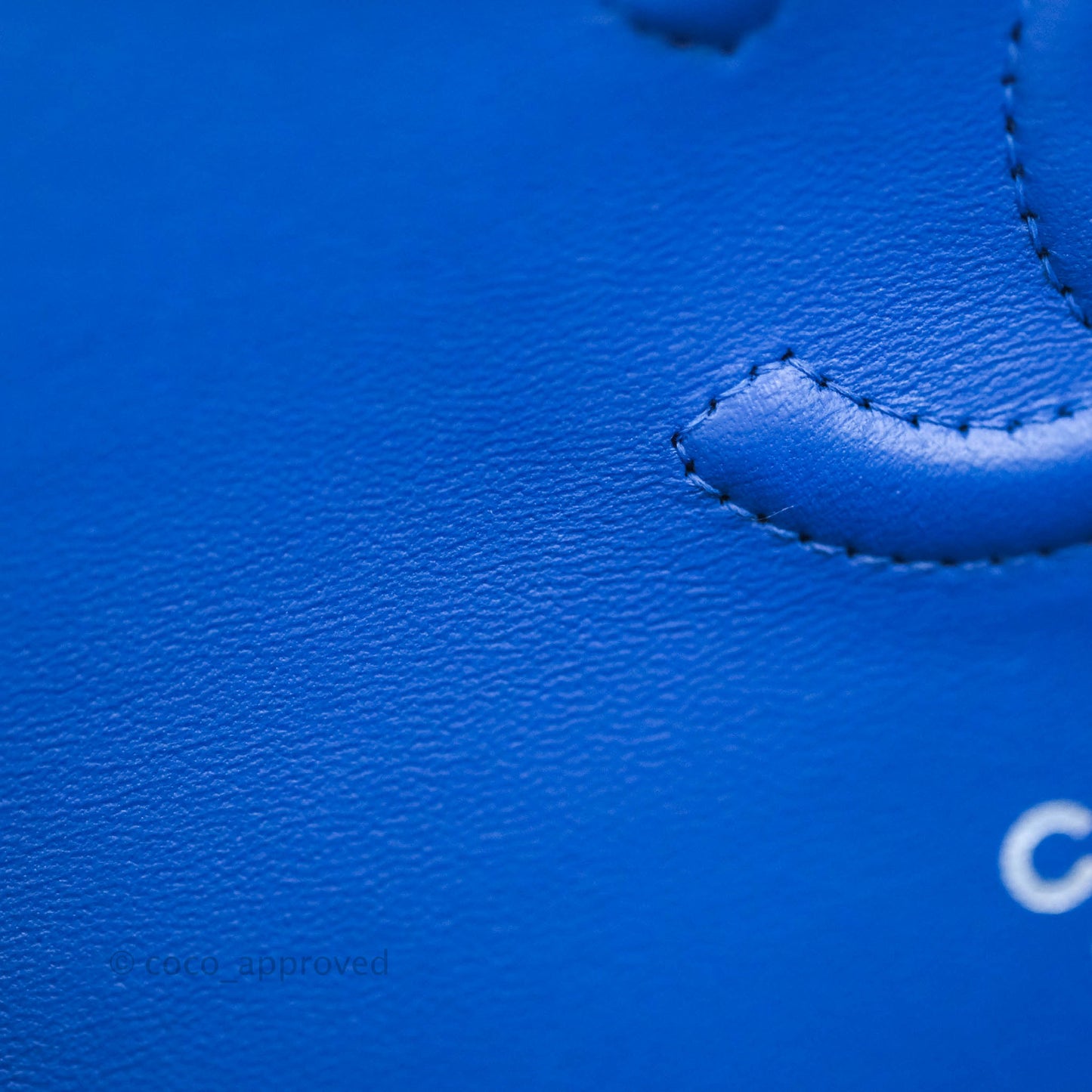 Chanel Small Classic Quilted Flap Blue Caviar Silver Hardware