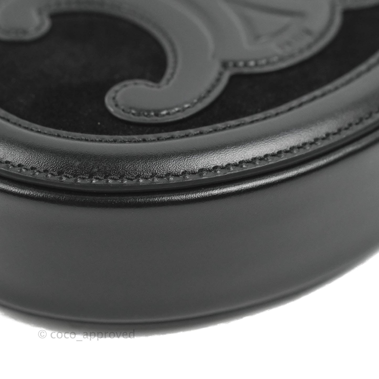 Celine Crossbody Purse With Chain In Velvet Black