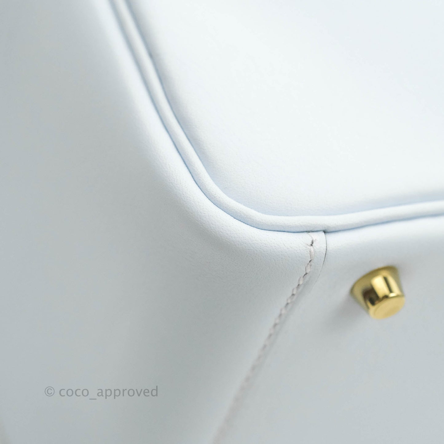 Hermès Mini Lindy 20 Blue Pale Swift Gold Hardware