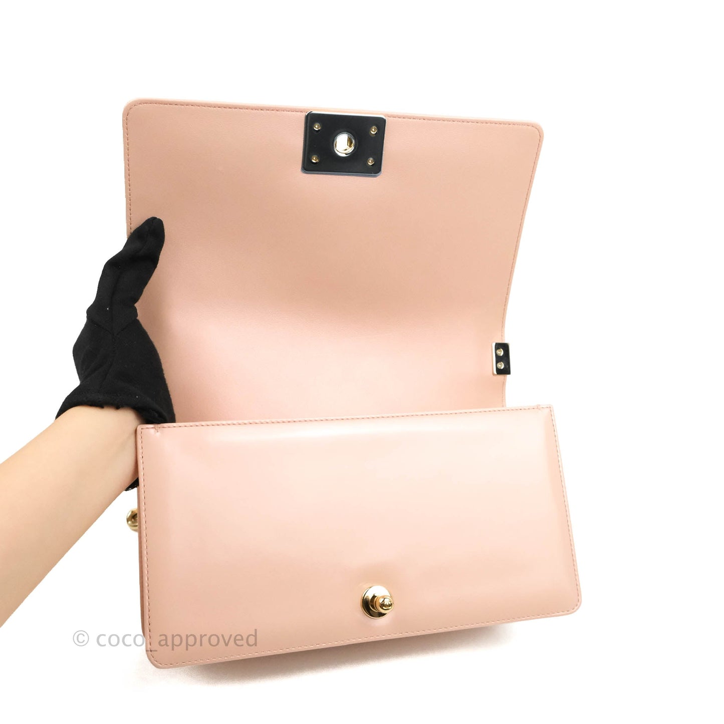 Chanel Quilted Medium Boy Iridescent Pink Shiny Calfskin Gold Hardware