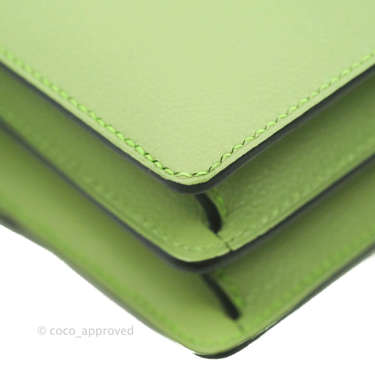 Hermès Roulis Mini 18 Evercolor Vert Criquet Palladium Hardware