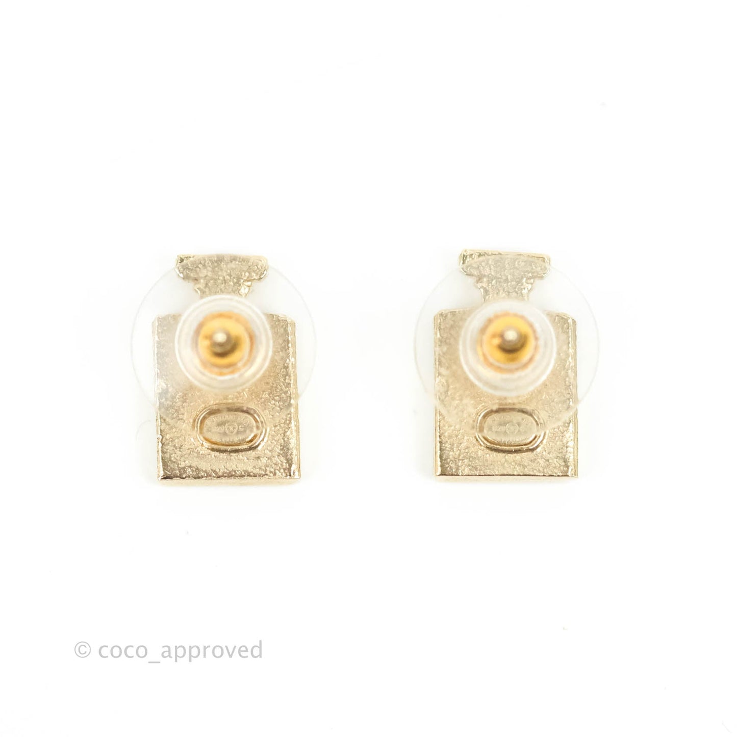 Chanel CC No5 Parfum Earrings Gold Tone 20C