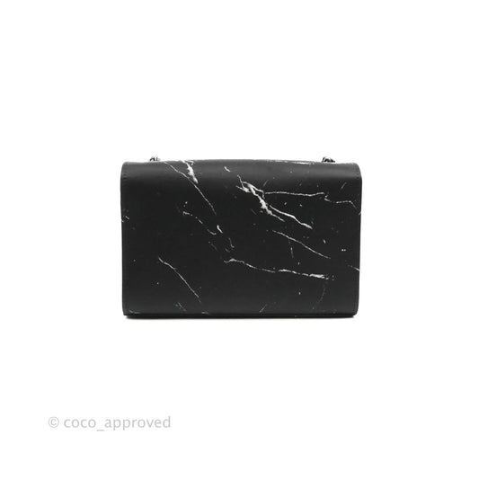 Saint Laurent Small Kate Marbled Stain Chain Bag Black Ruthenium Hardware