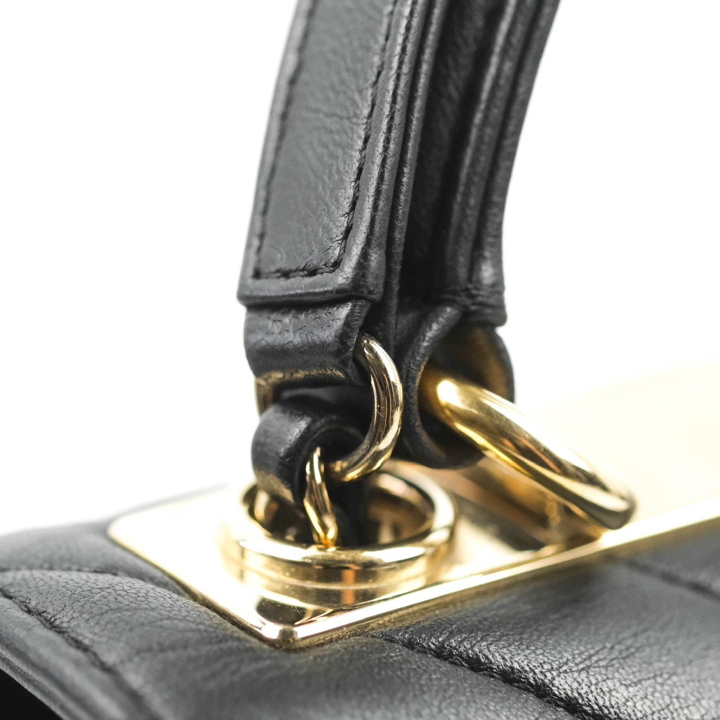 Chanel Trendy CC Chevron Small Black Lambskin Gold Hardware