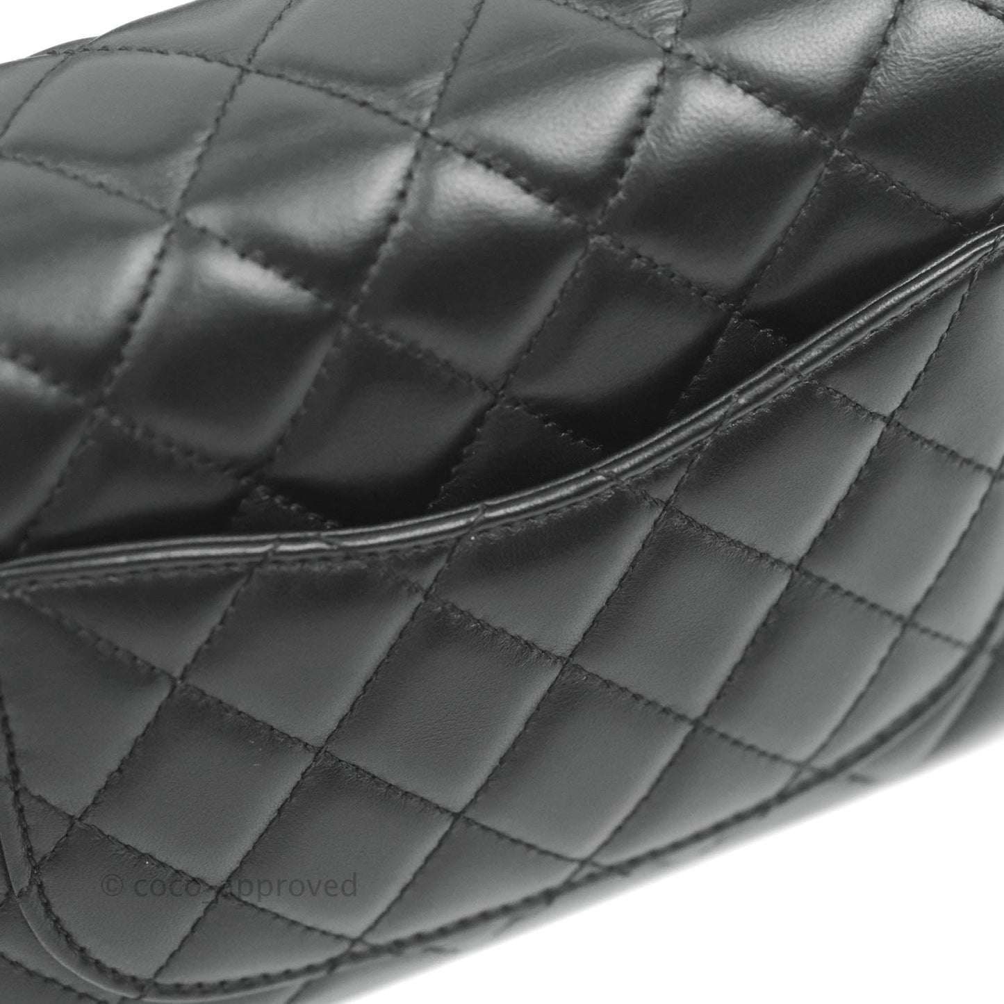 Chanel Romance Mini Square Flap Black Lambskin Aged Gold Hardware