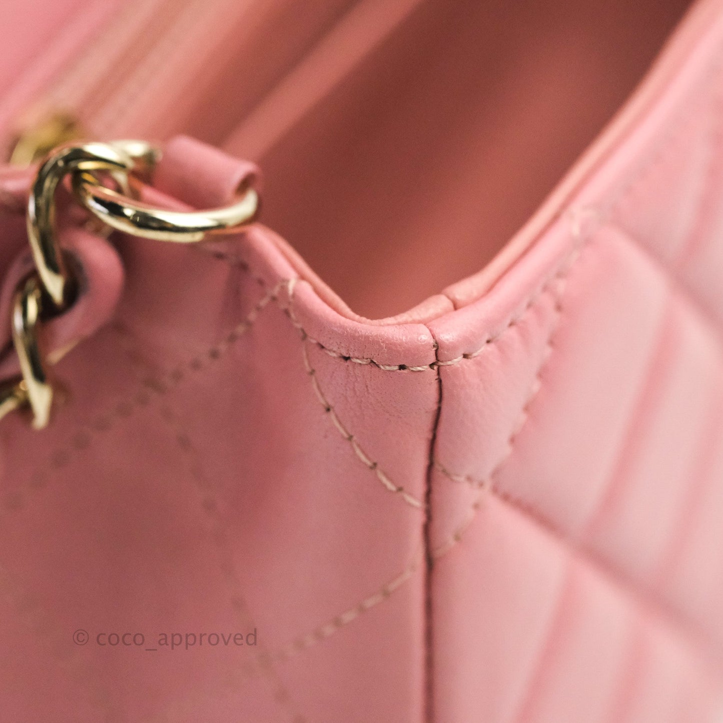 Chanel Quilted Mini Rectangular Flap Pink Lambskin Gold Hardware