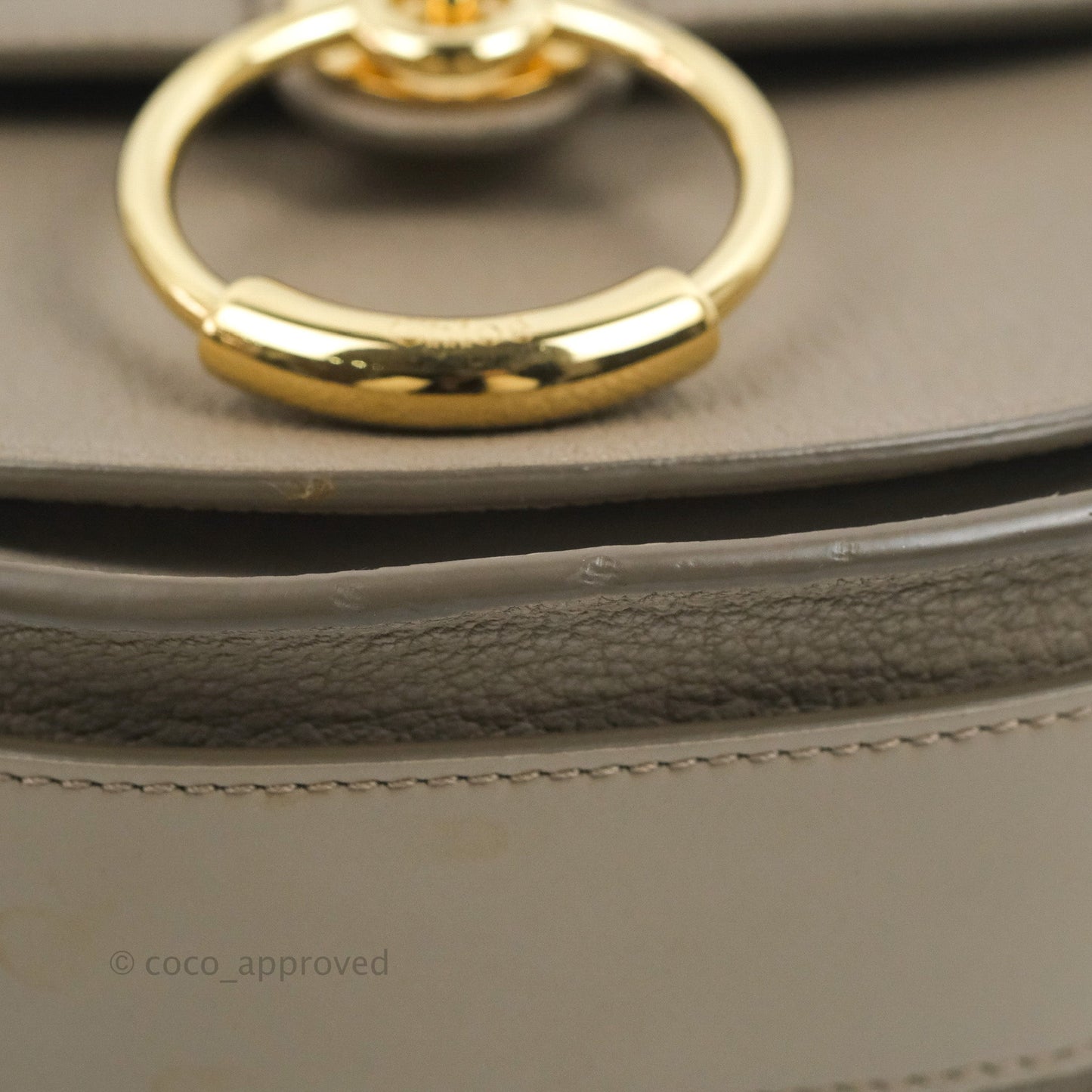 Chloé Small Tess Bag Motty Grey Grained Calfskin