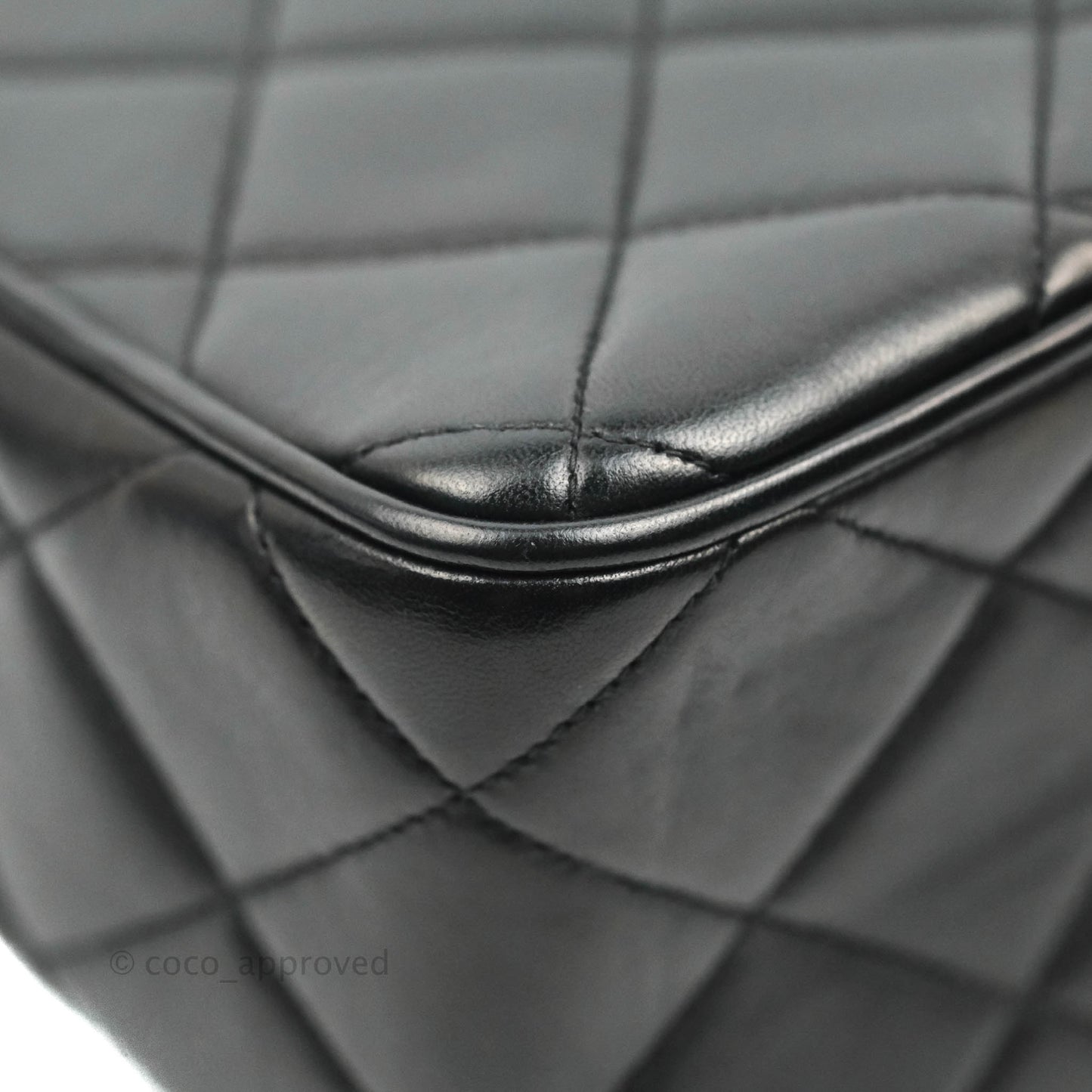 Chanel Quilted XL Vintage Black Lambskin Large 24K CC Bag