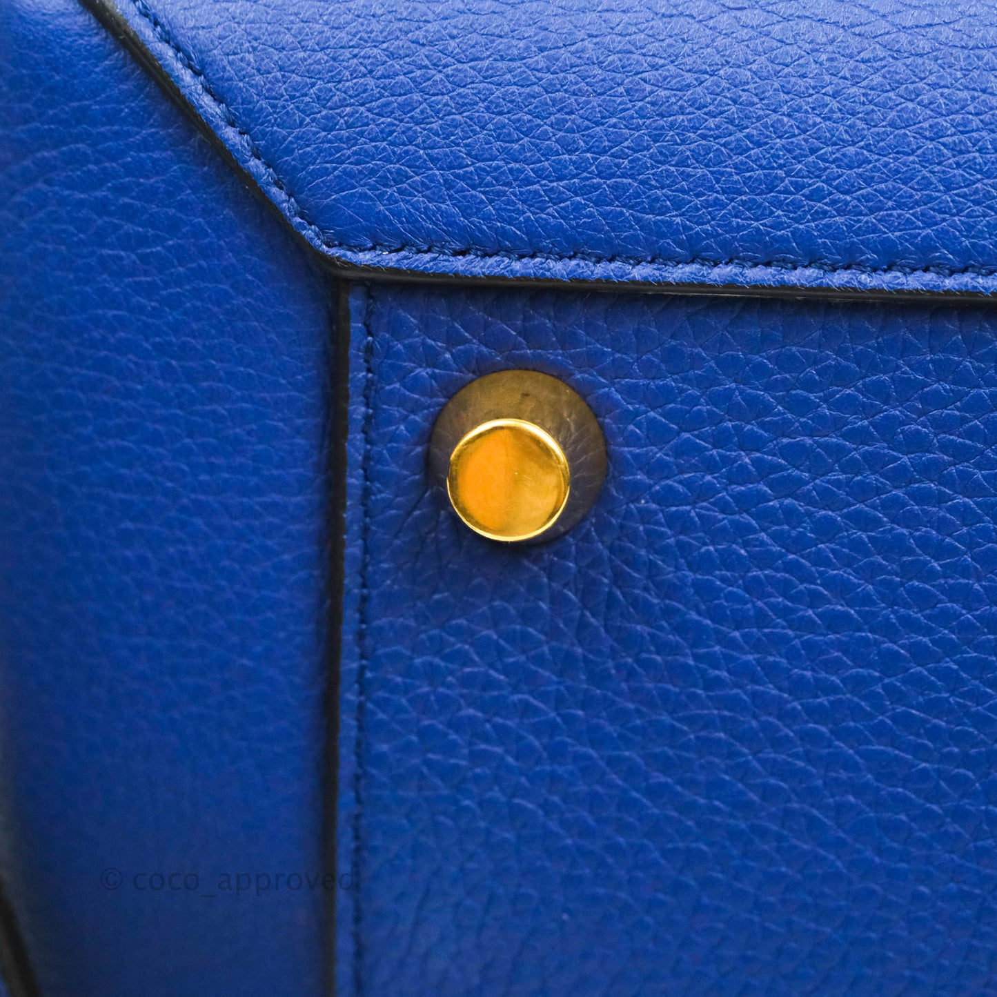 Celine Mini Belt Bag Blue Grained Calfskin Gold Hardware
