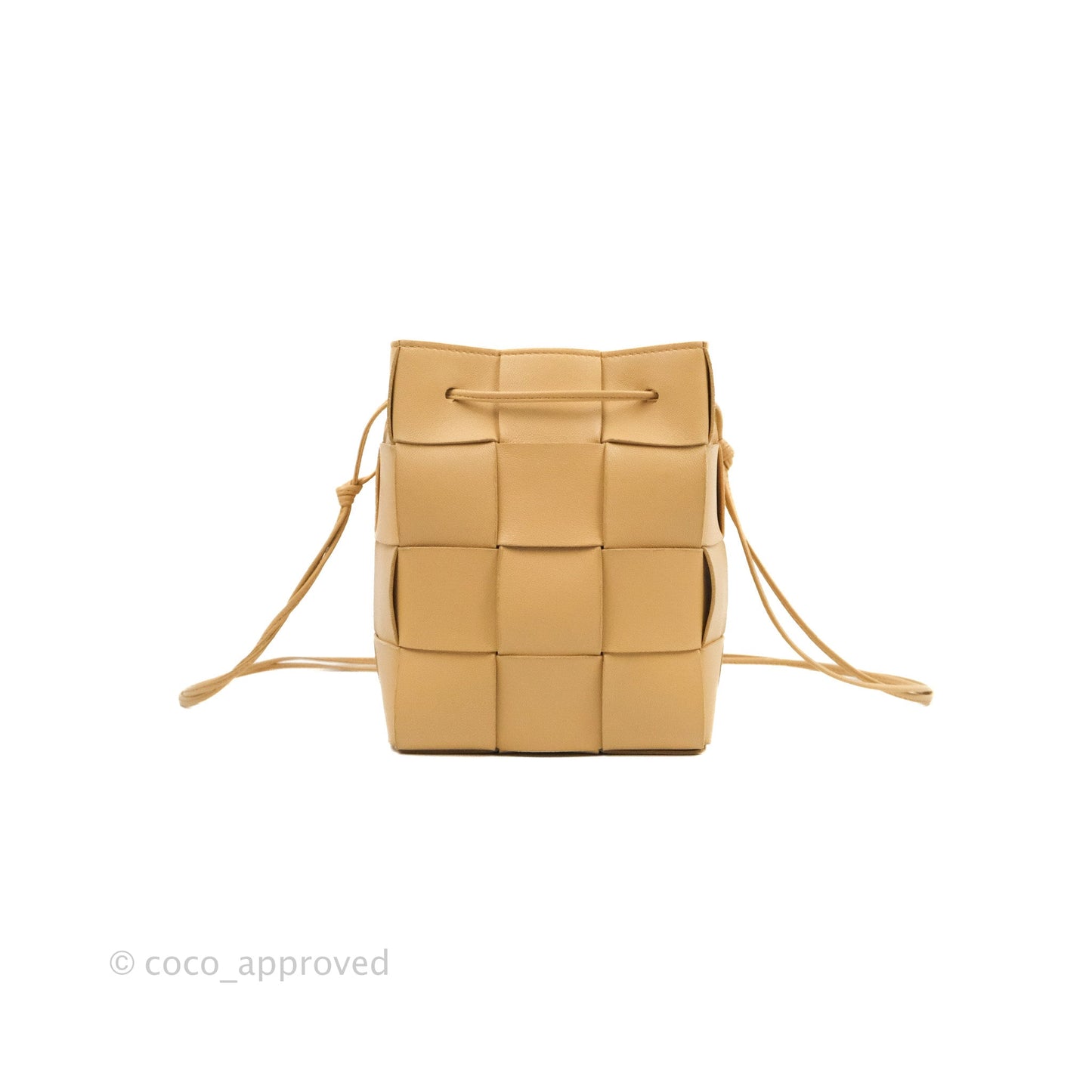 Bottega Veneta Small Cassette Bucket Bag Almond Lambskin