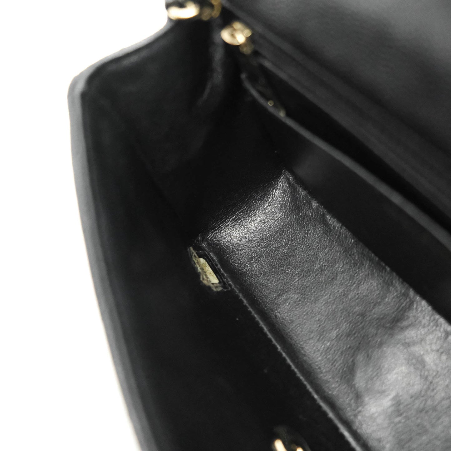 Chanel Chevron Mini Rectangular Flap Black Caviar Gold Hardware