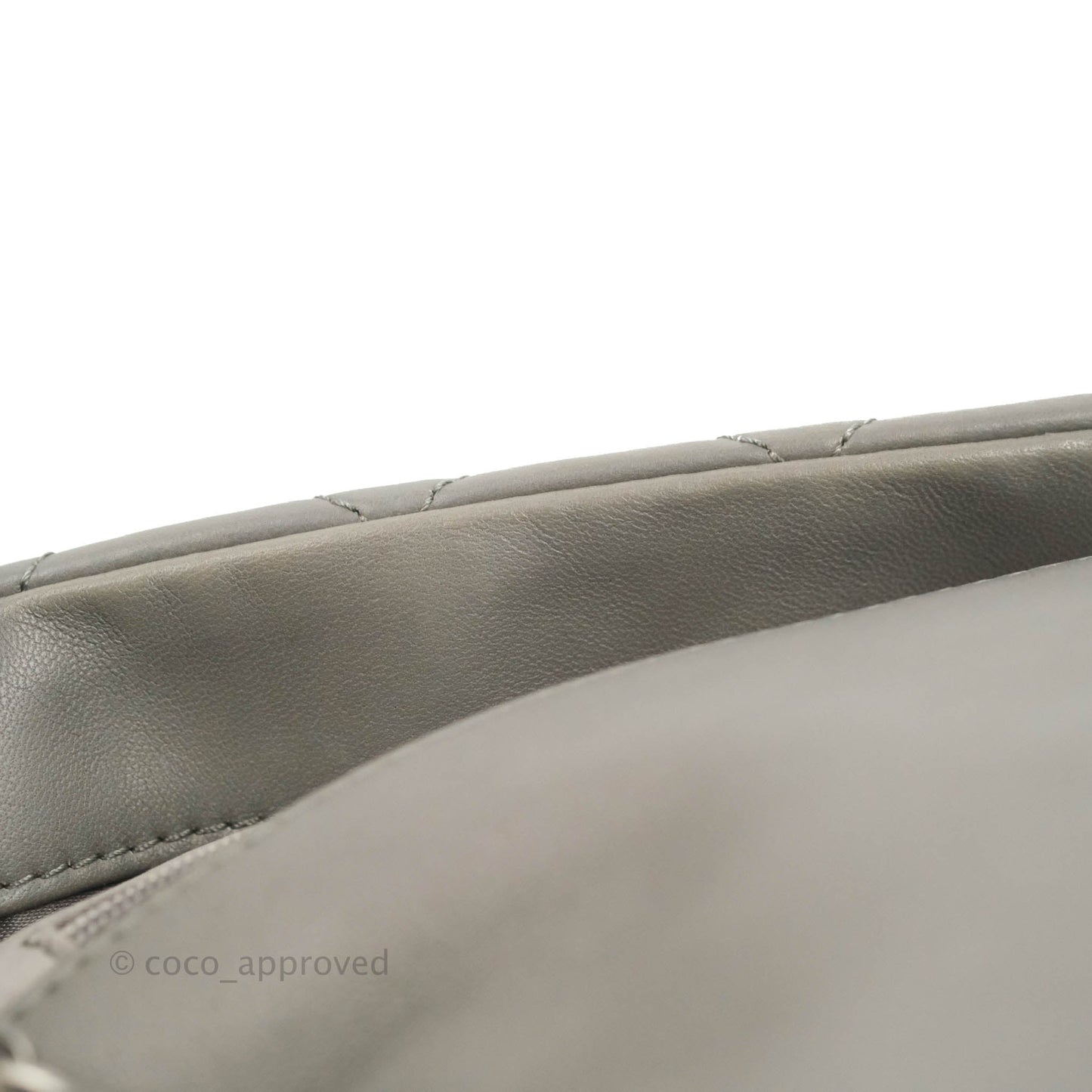 Chanel Medium Quilted Soft Accordion Flap Bag Grey Lambskin