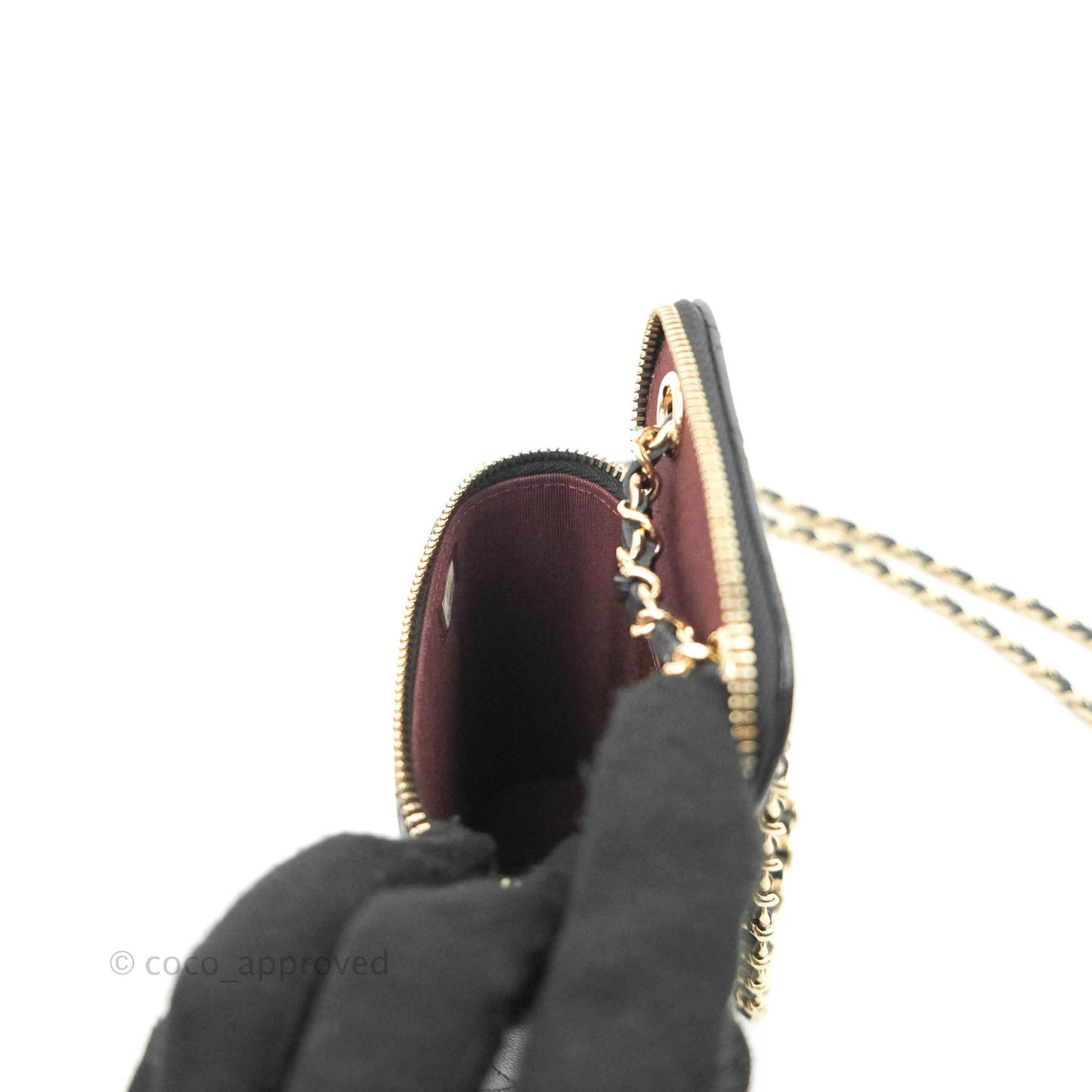 Chanel Classic Mini Vanity With Chain Black Caviar Gold Hardware