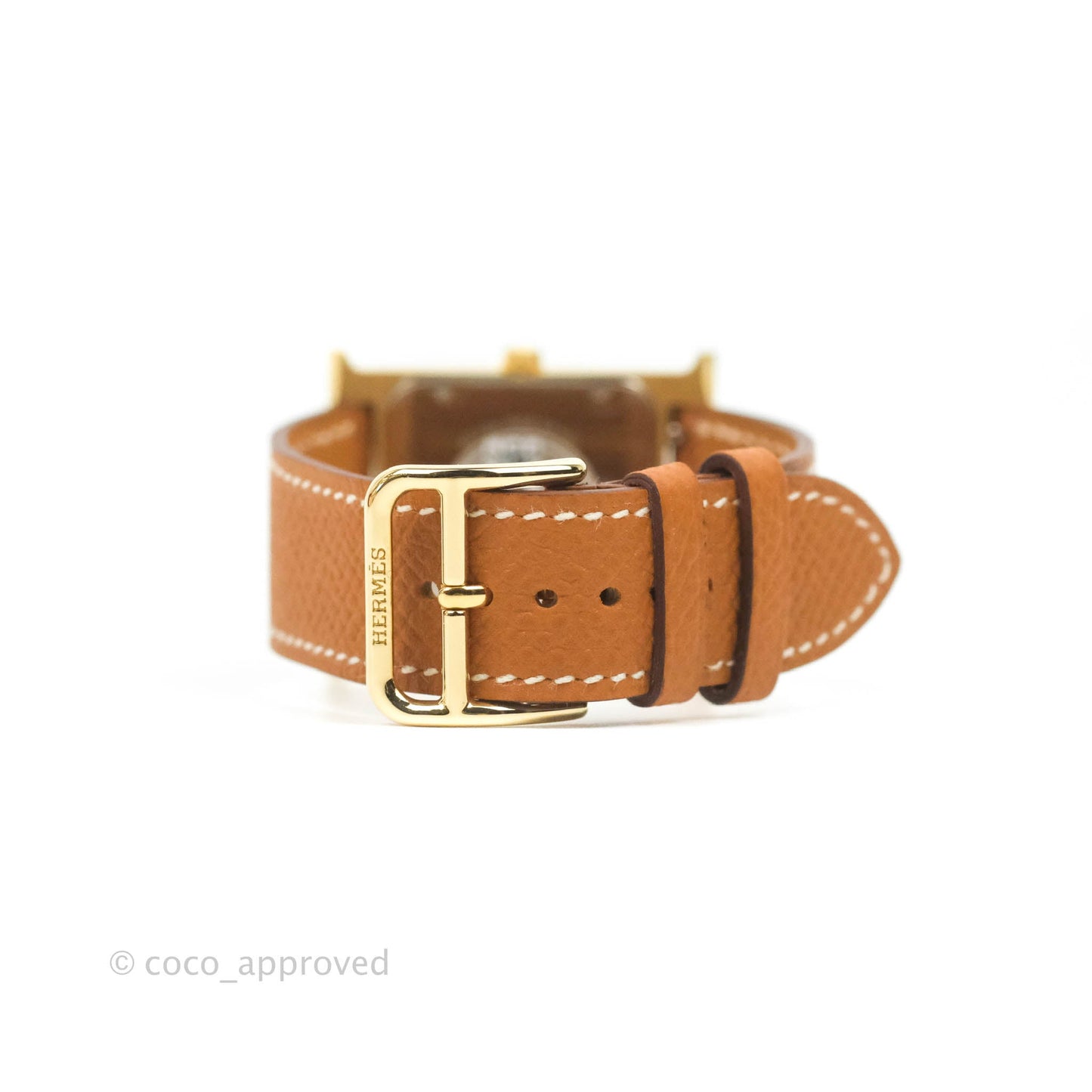 Hermès Heure H PM Watch Gold Epsom Gold Hardware