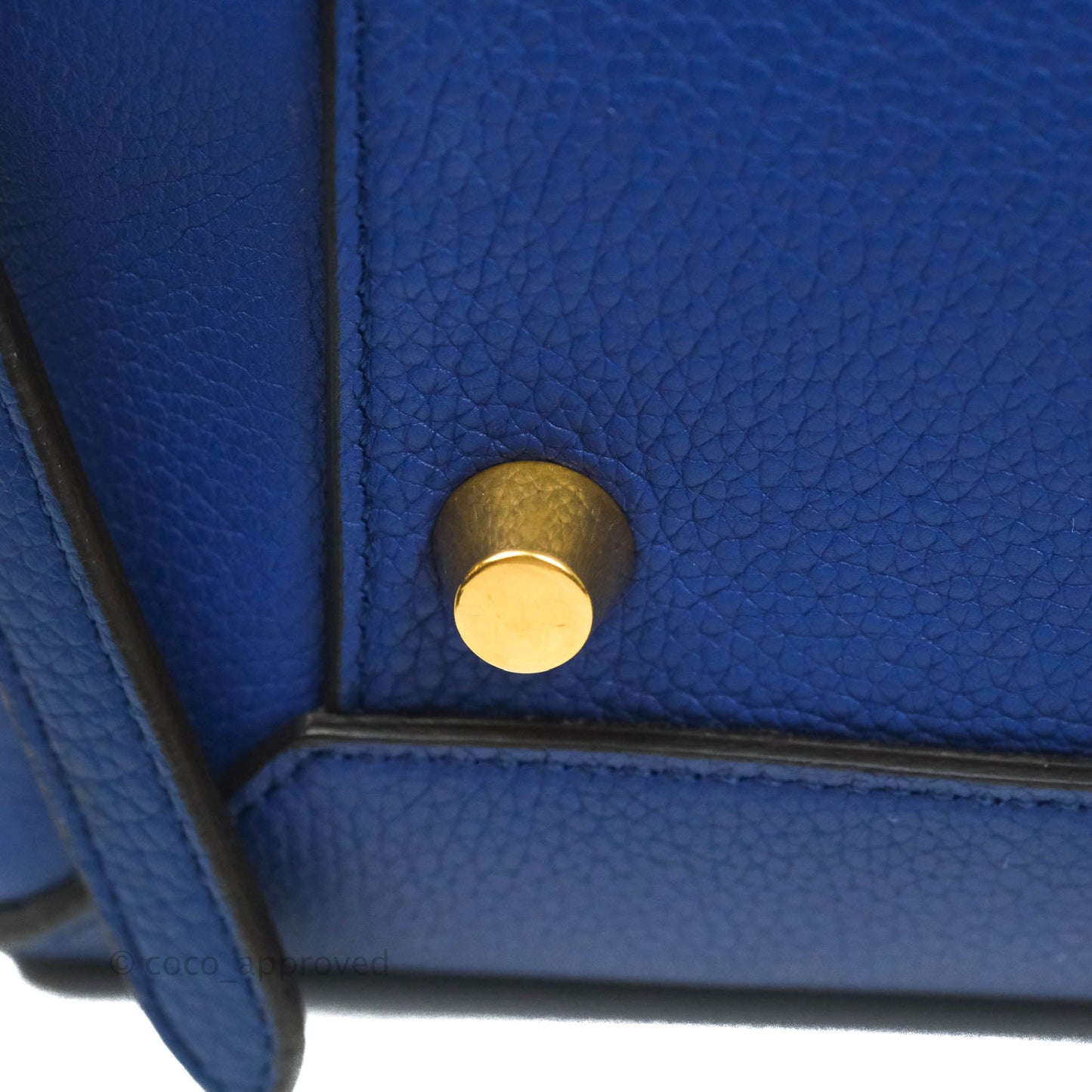Celine Mini Belt Bag Blue Grained Calfskin Gold Hardware