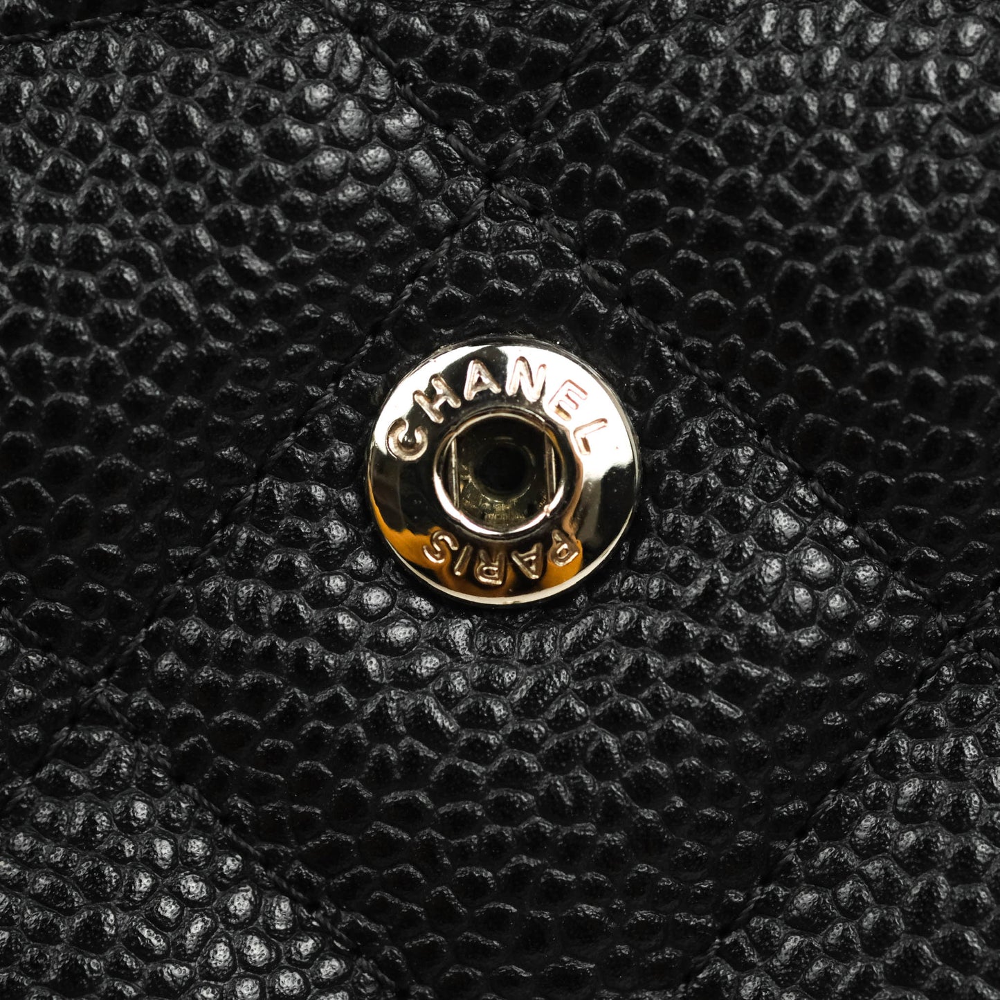 Chanel Classic Quilted Jumbo Double Flap Black Caviar Silver Hardware⁣⁣