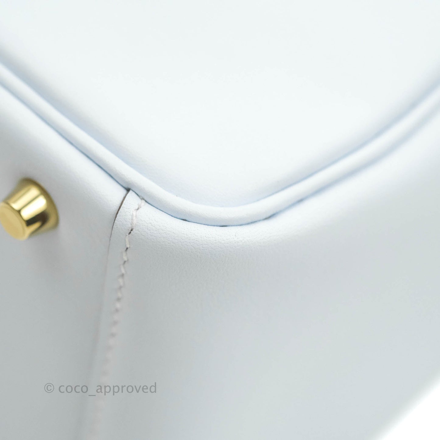 Hermès Mini Lindy 20 Blue Pale Swift Gold Hardware