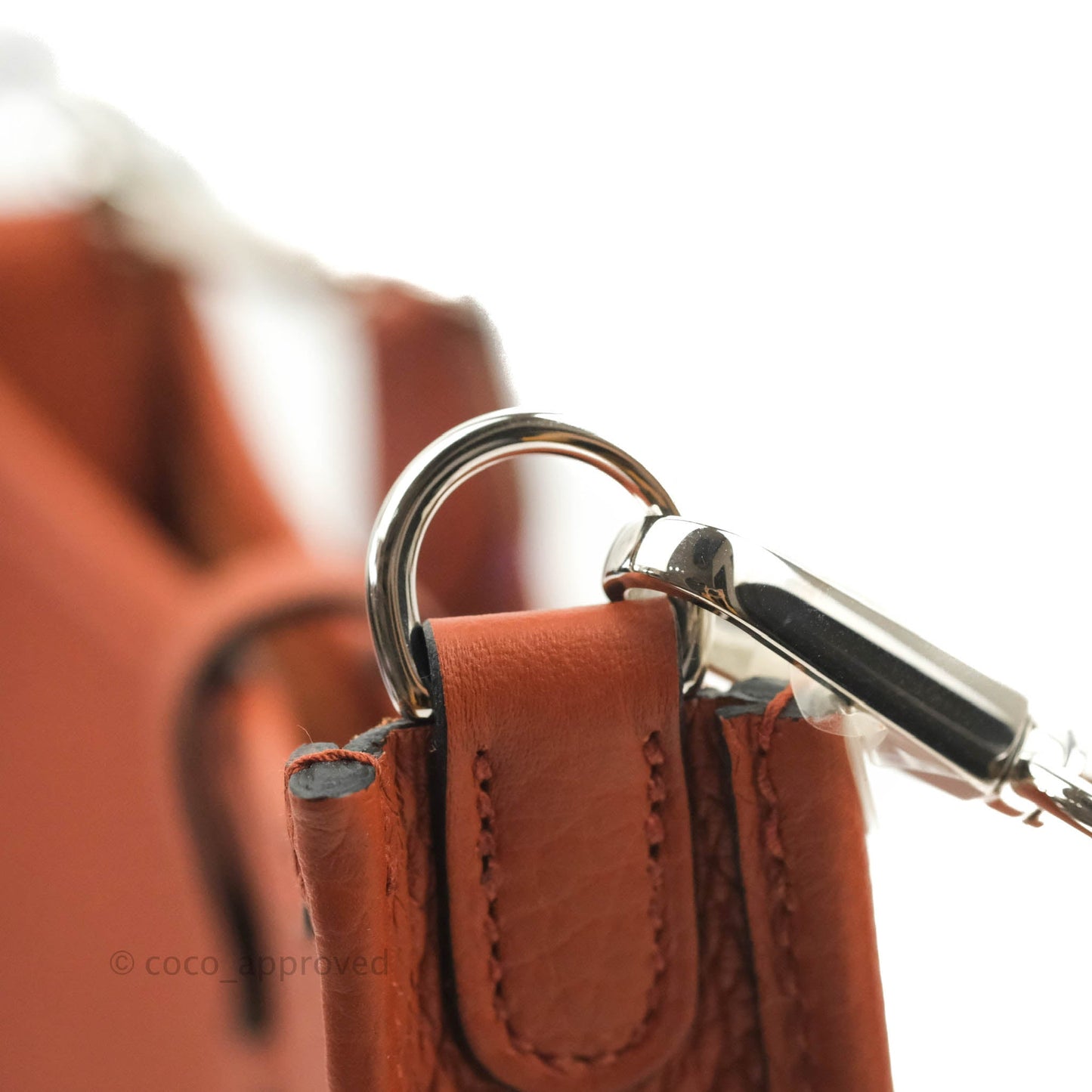 Hermès Mini Evelyne 16 Brick Clemence Palladium Hardware