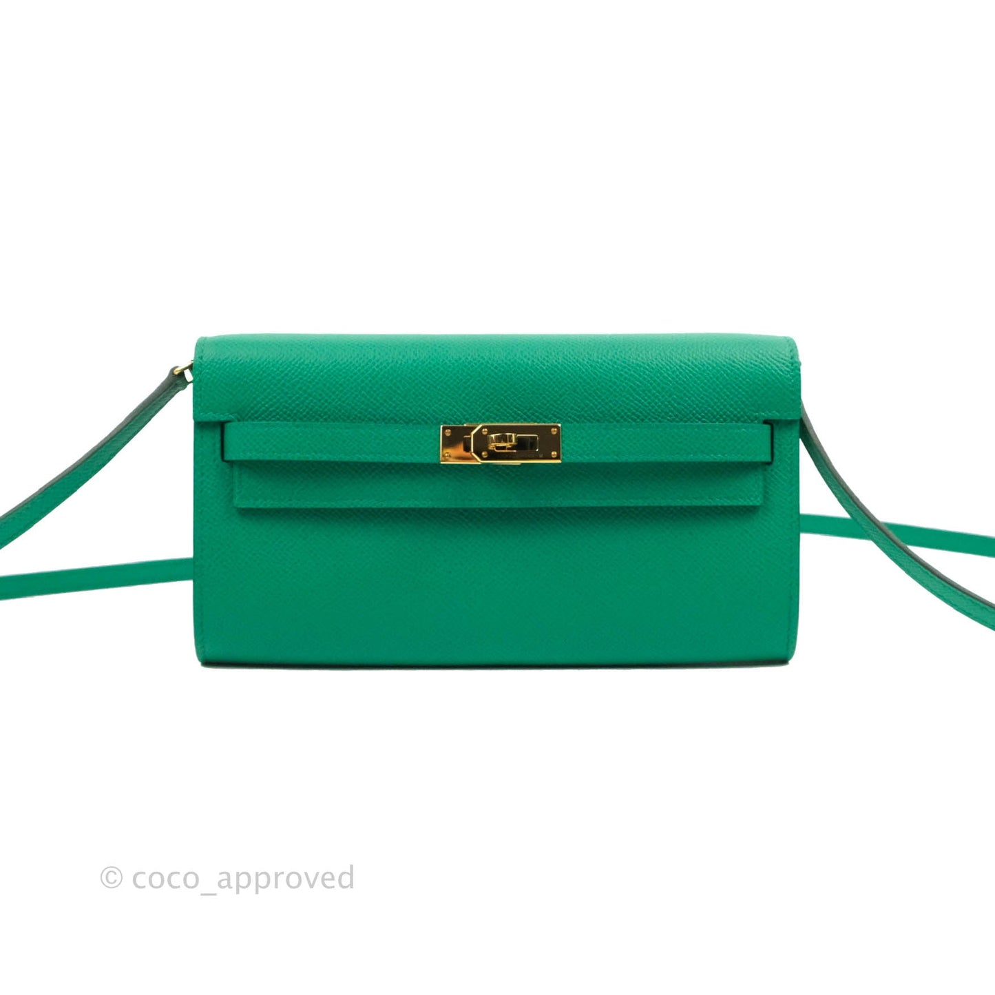 Hermès Kelly To Go Wallet Veau Epsom 06 Vert Jade Gold Hardware