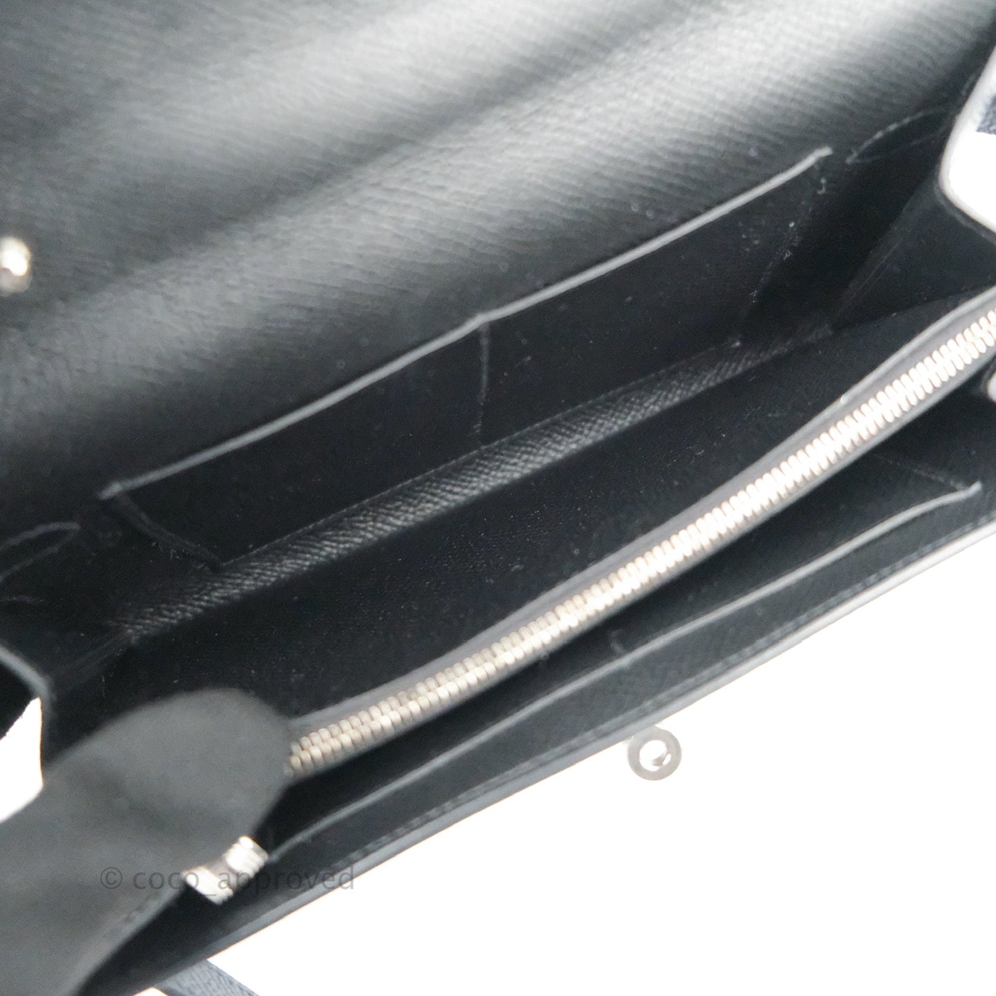Hermès Epsom Kelly To Go Wallet Midnight Blue Palladium Hardware