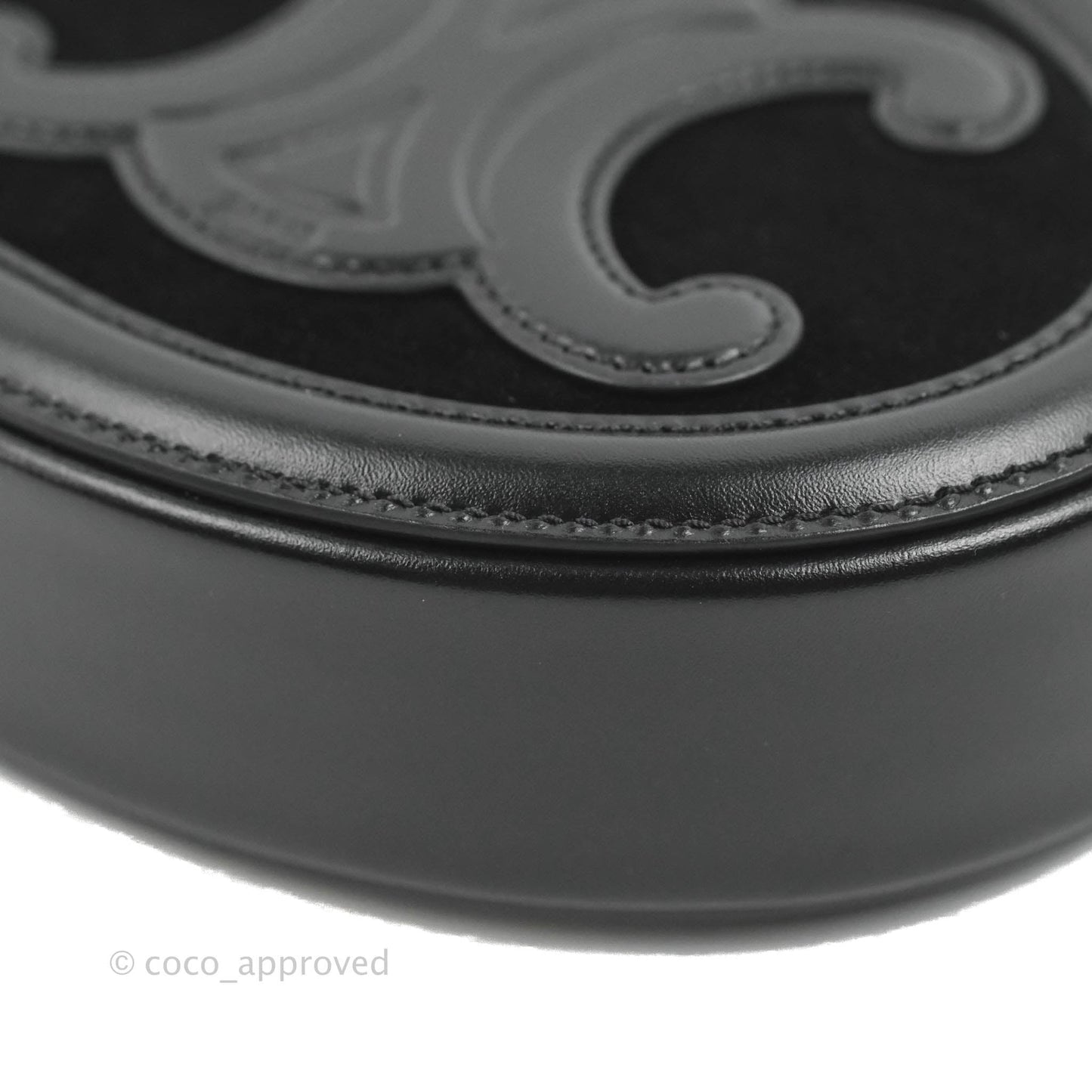 Celine Crossbody Purse With Chain In Velvet Black