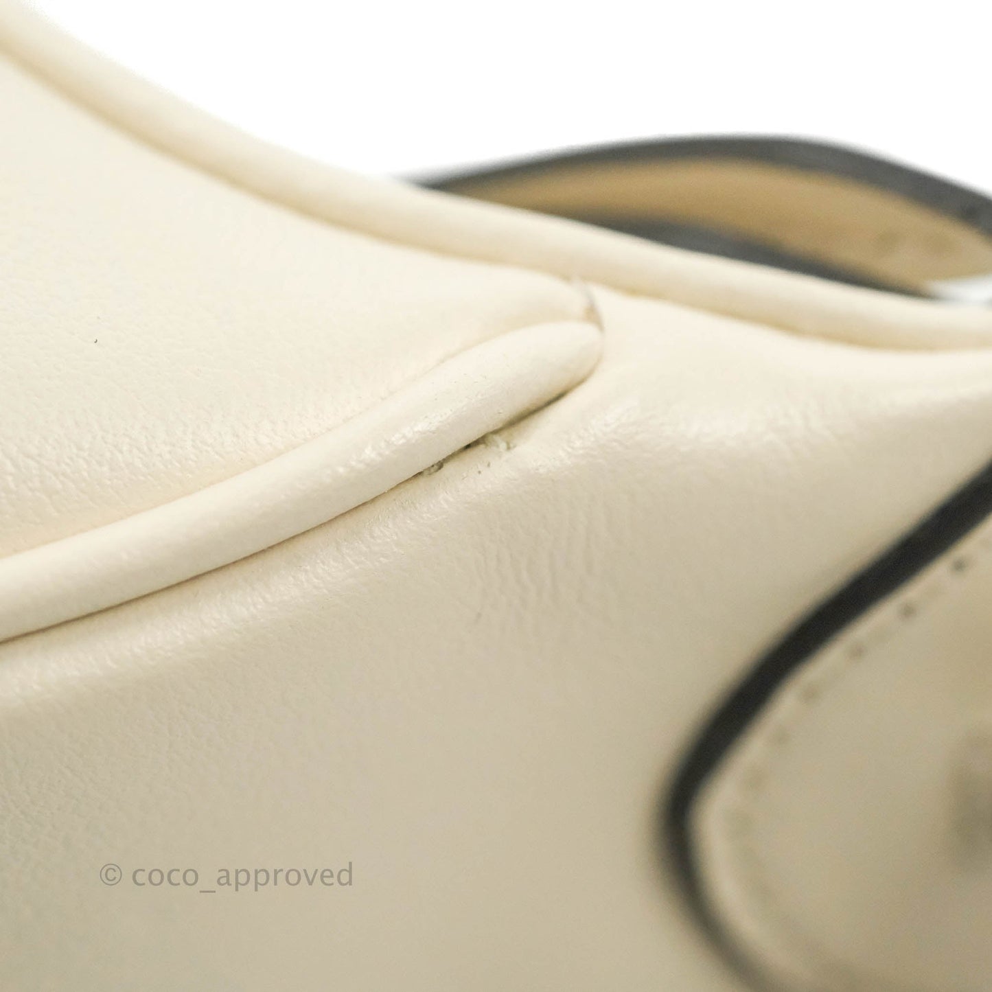 Gucci GG Marmont Half Moon-shaped Mini Bag White
