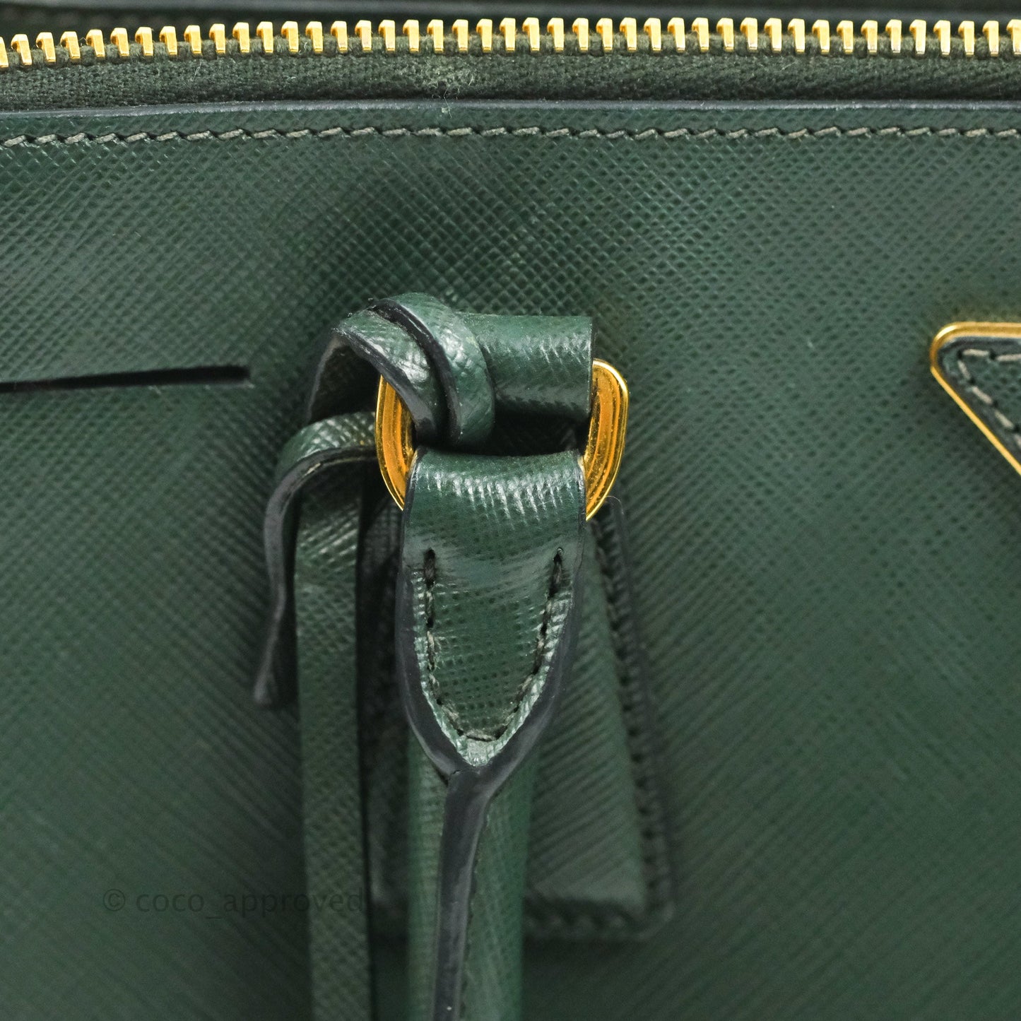 Prada Small Saffiano Lux Galleria Bag Emerald