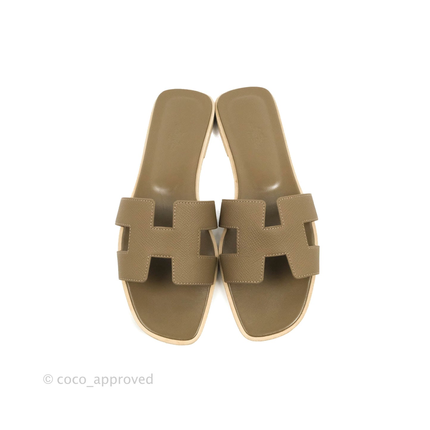 Hermès Oran Sandals in Etoupe Size 38
