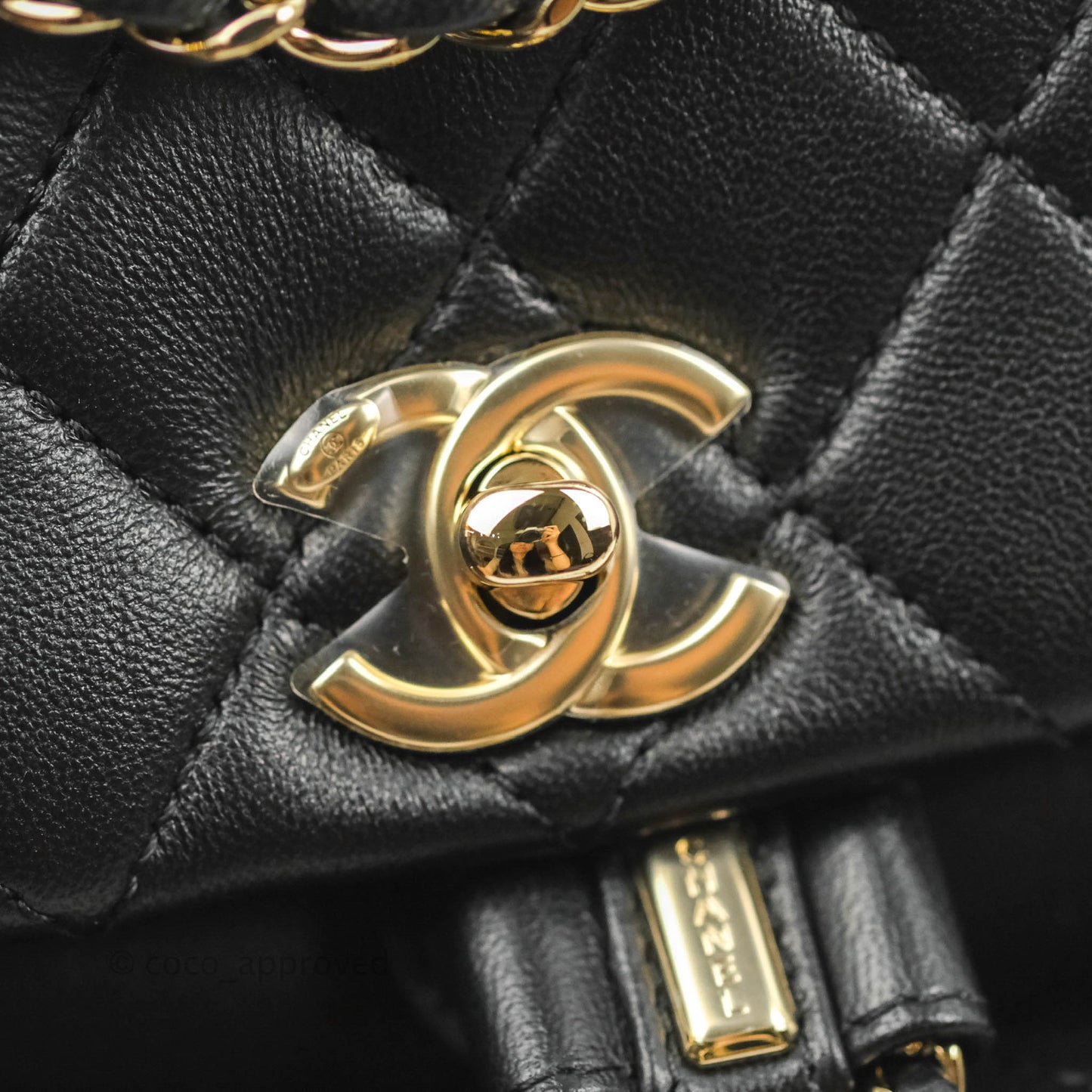 Chanel Quilted Small Duma Drawstring Backpack Black Calfskin 22C
