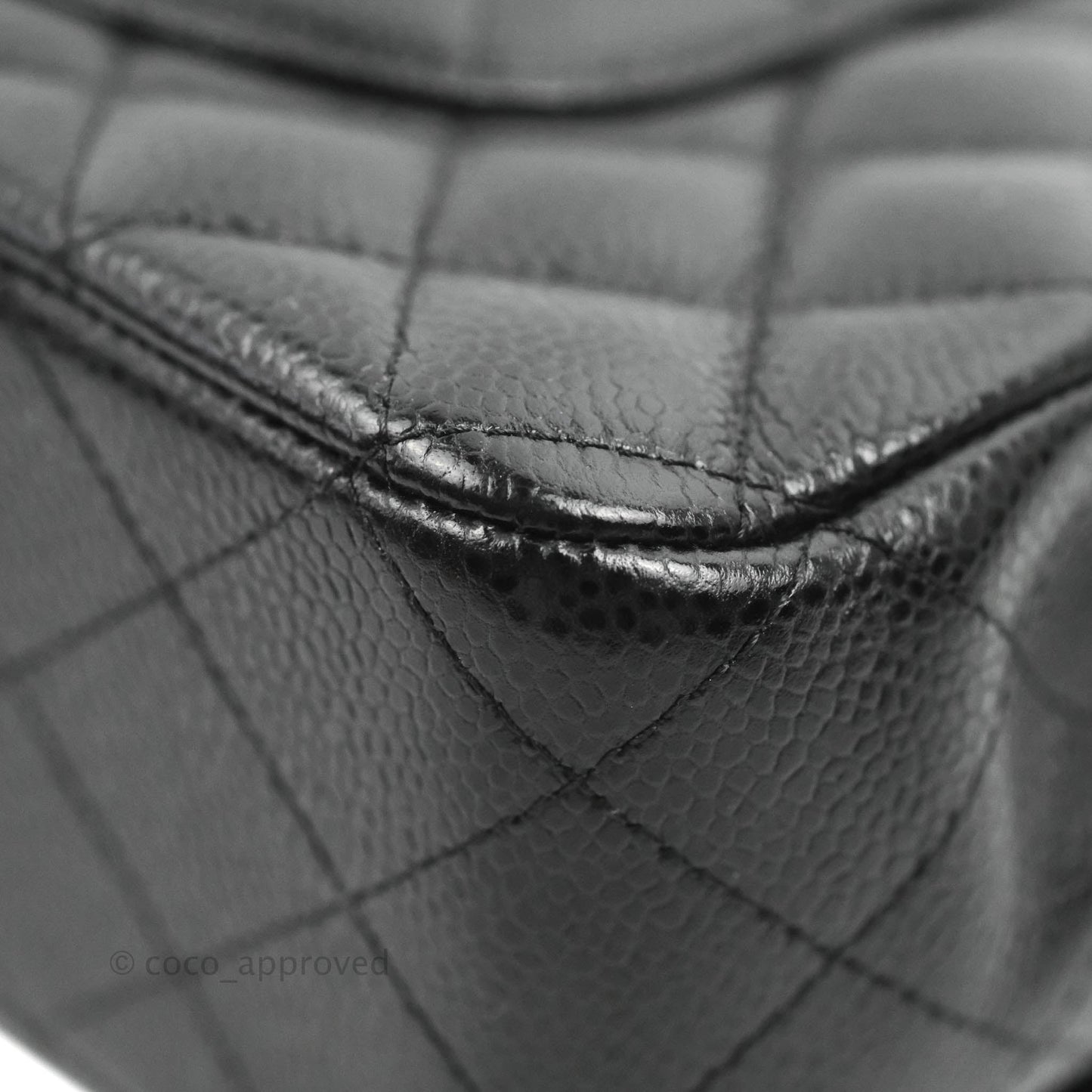 Chanel Classic M/L Medium Double Flap Black Caviar Gold Hardware