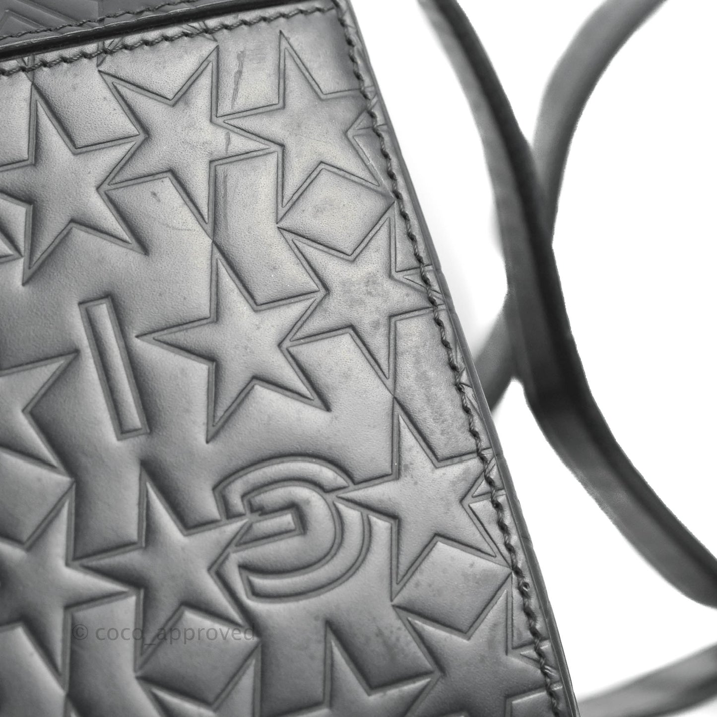 Givenchy Calfskin Star Embossed Medium Pandora Box Crossbody Bag Black