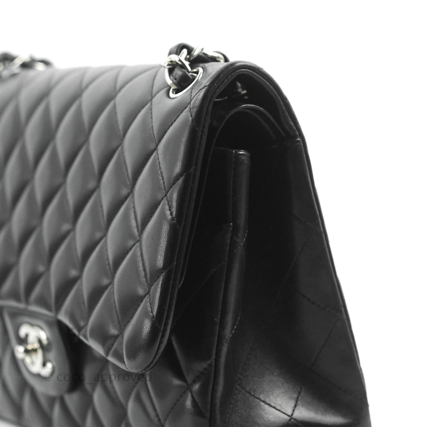 Chanel Jumbo Double Flap Black Lambskin Silver Hardware⁣⁣