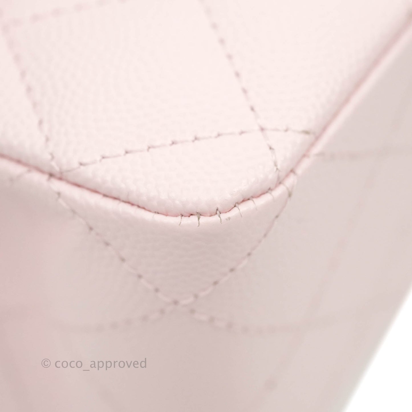 Chanel Classic M/L Medium Flap Quilted Light Pink Caviar Gold Hardware 22P