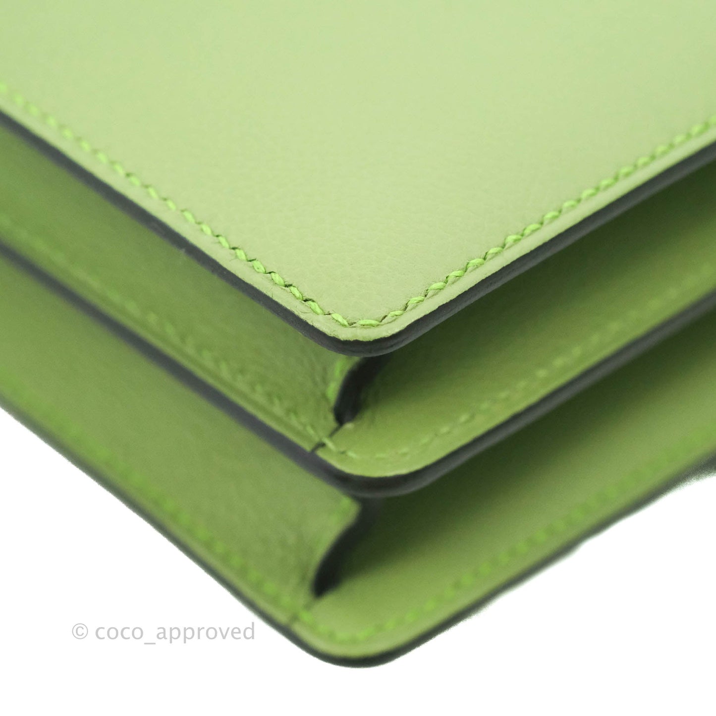 Hermès Roulis Mini 18 Evercolor Vert Criquet Palladium Hardware