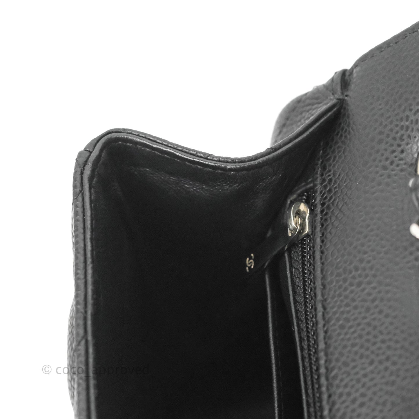 Chanel Jumbo Single Flap Black Caviar Silver Hardware