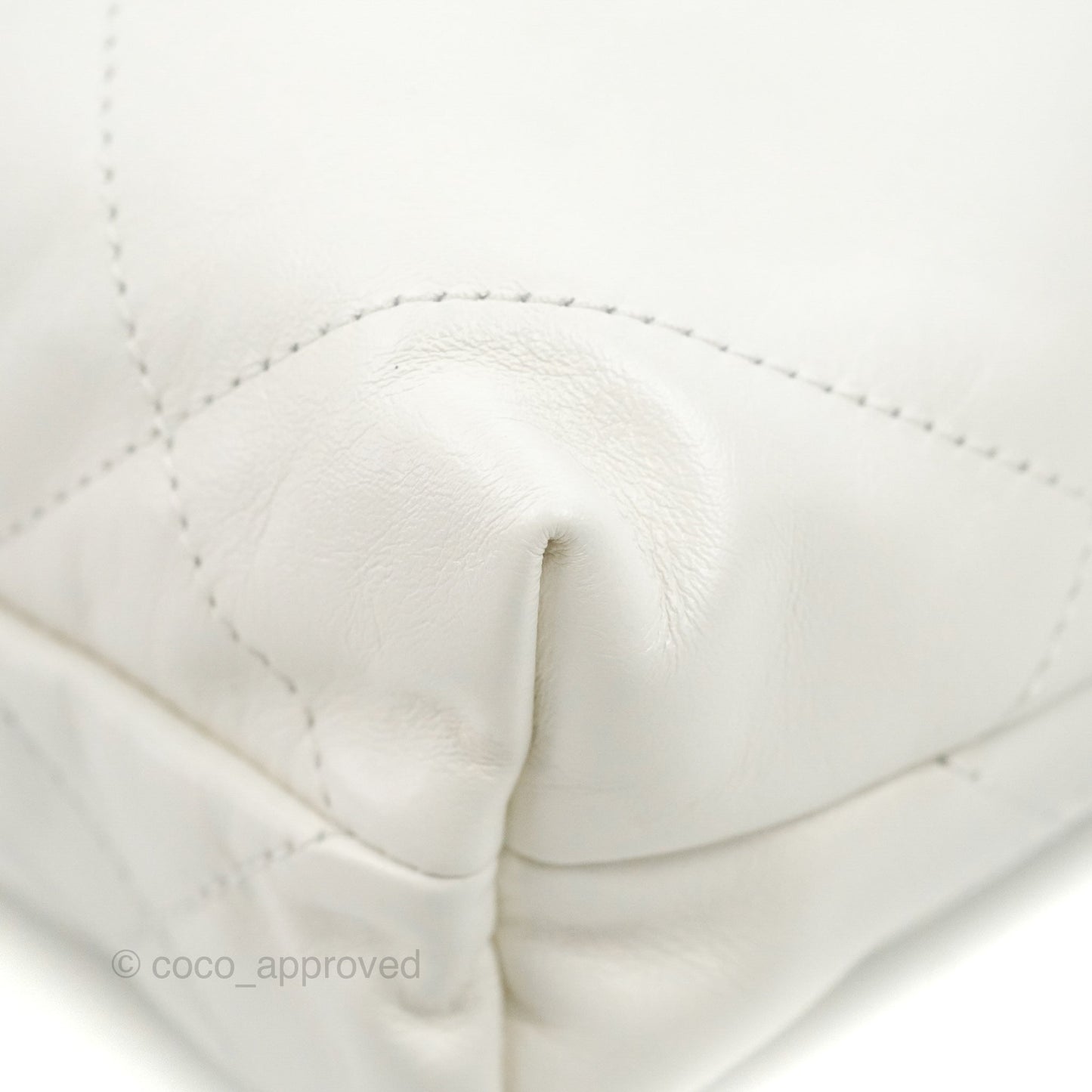Chanel 22 Mini Bag White Crumpled Calfskin