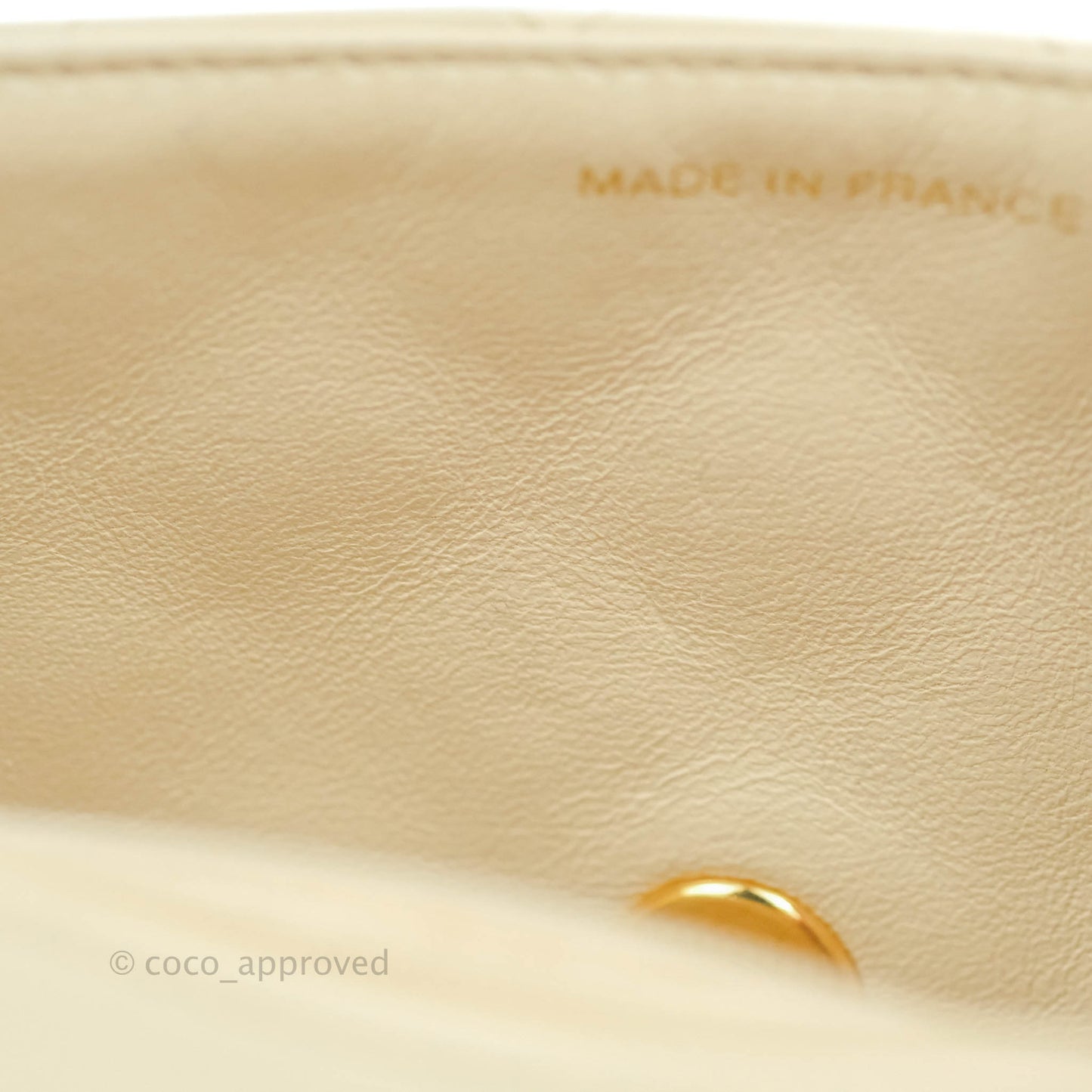 Chanel Vintage Mini Square Beige Lambskin 24K Gold Hardware