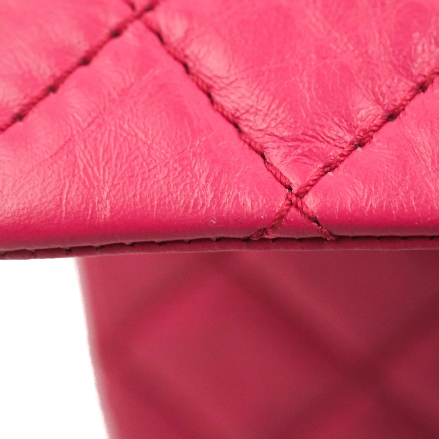 Chanel Mini Reissue 224 Fuschia Pink Aged Calfskin Aged Gold Hardware