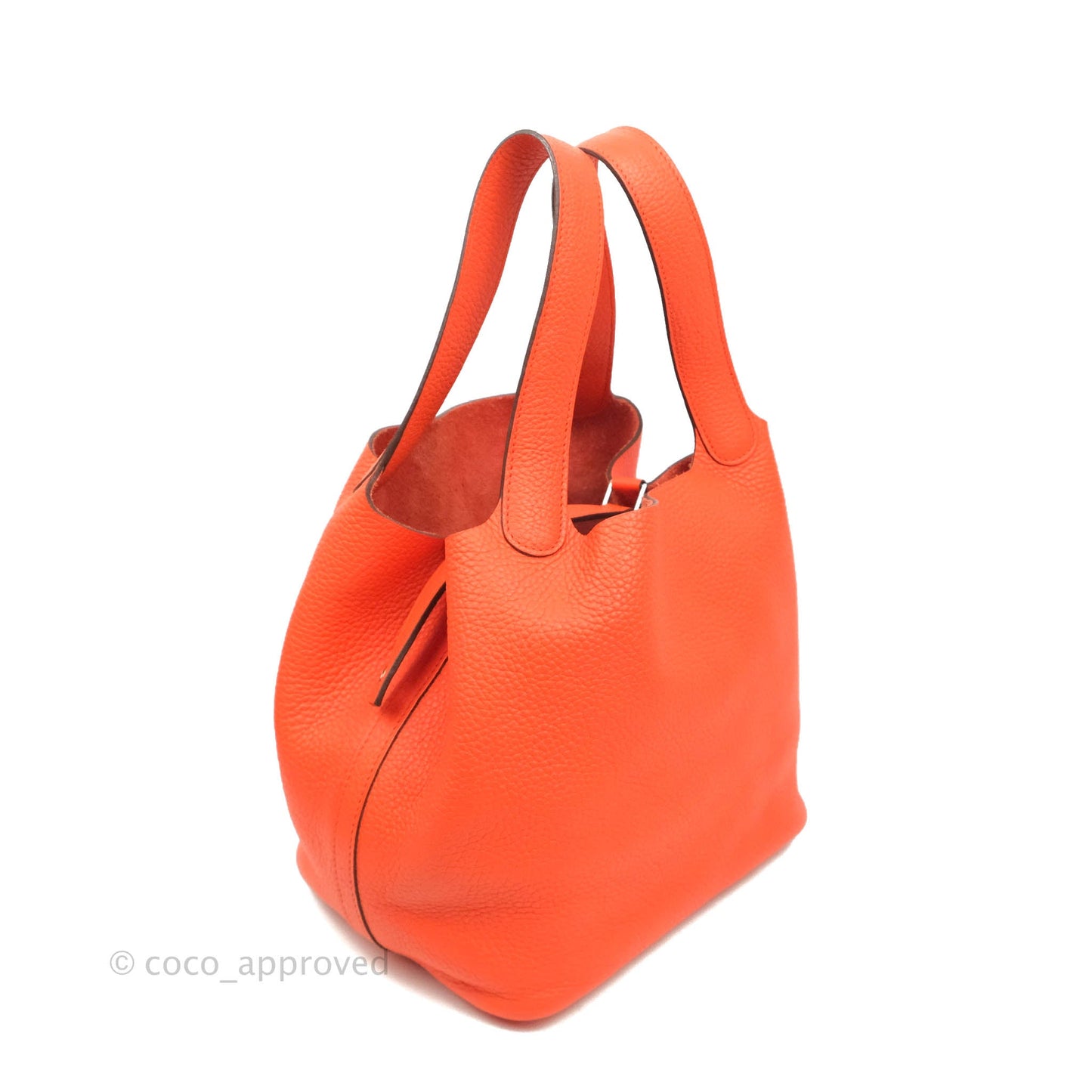 Hermès Picotin 22 Orange Clemence Palladium Hardware