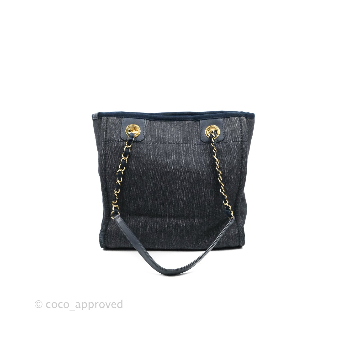 Chanel Mini Deauville Denim Gold Hardware Tote