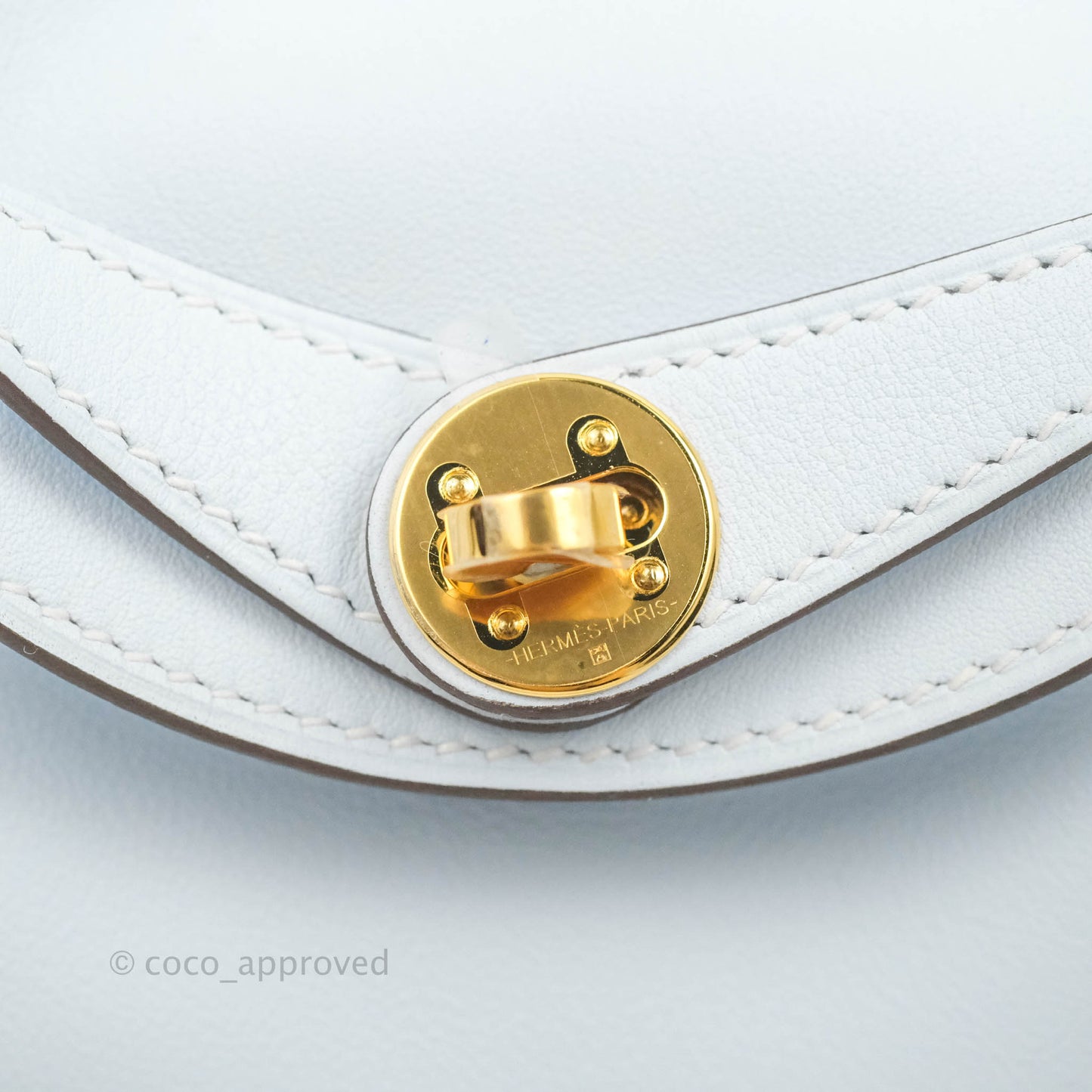Hermès Mini Lindy 20 Blue Pale Swift Gold Hardware