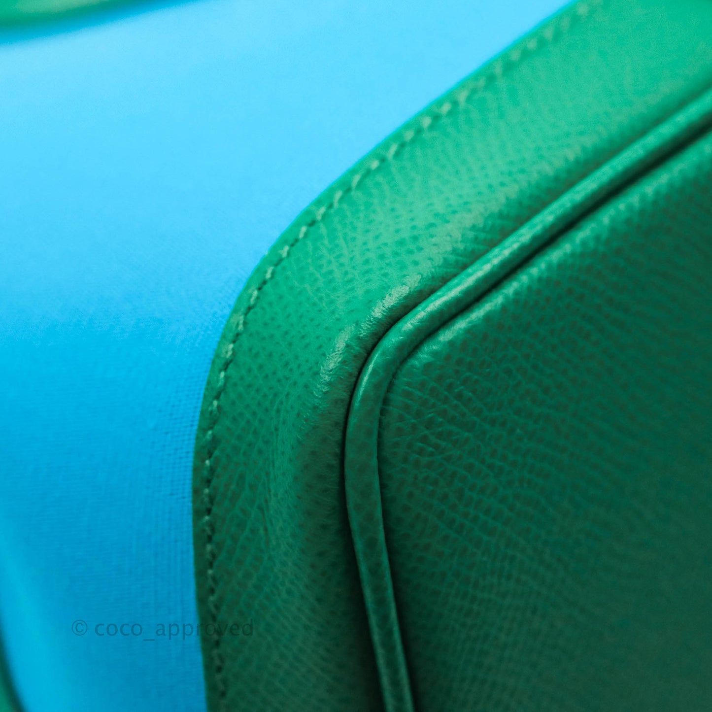Hermès Garden Party 30 Canvas Bleu Azteque/Menthe/Jade