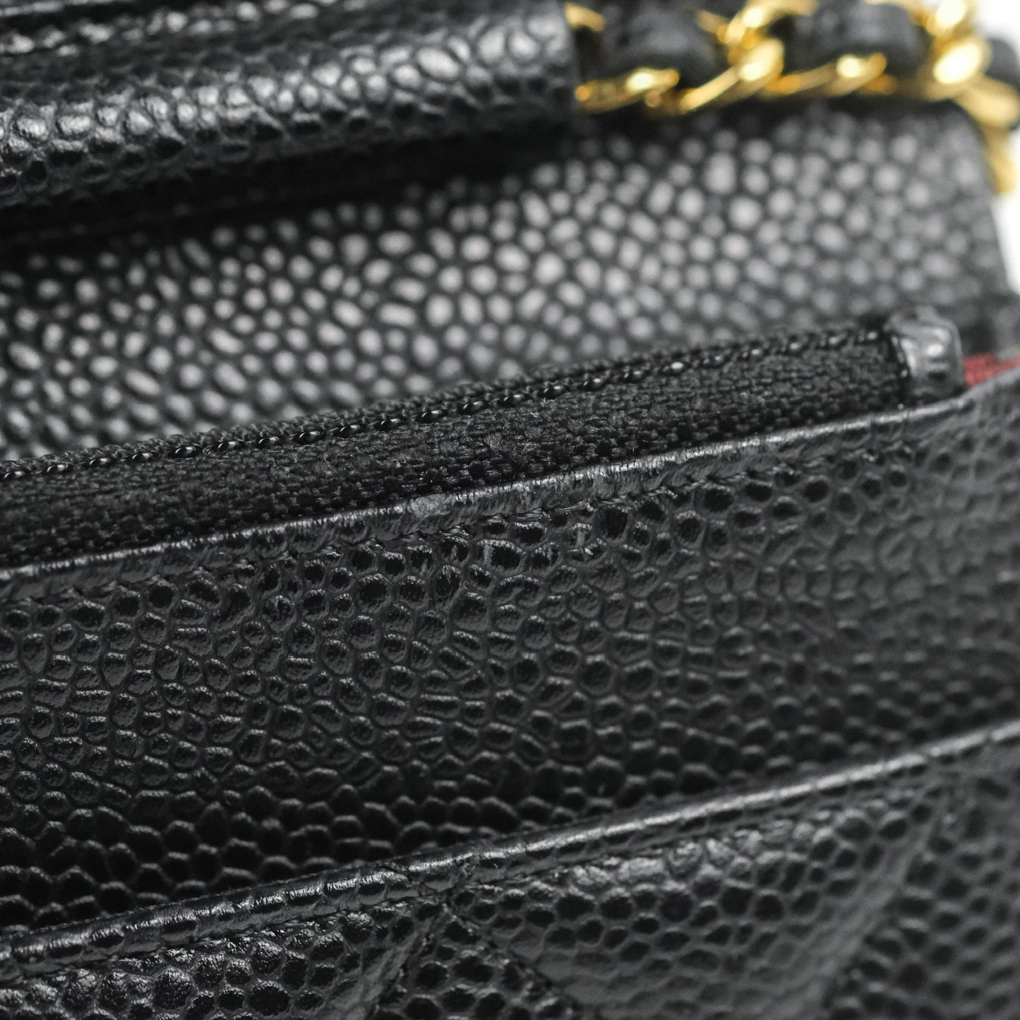 Chanel Quilted Classic WOC Black Caviar Gold Hardware