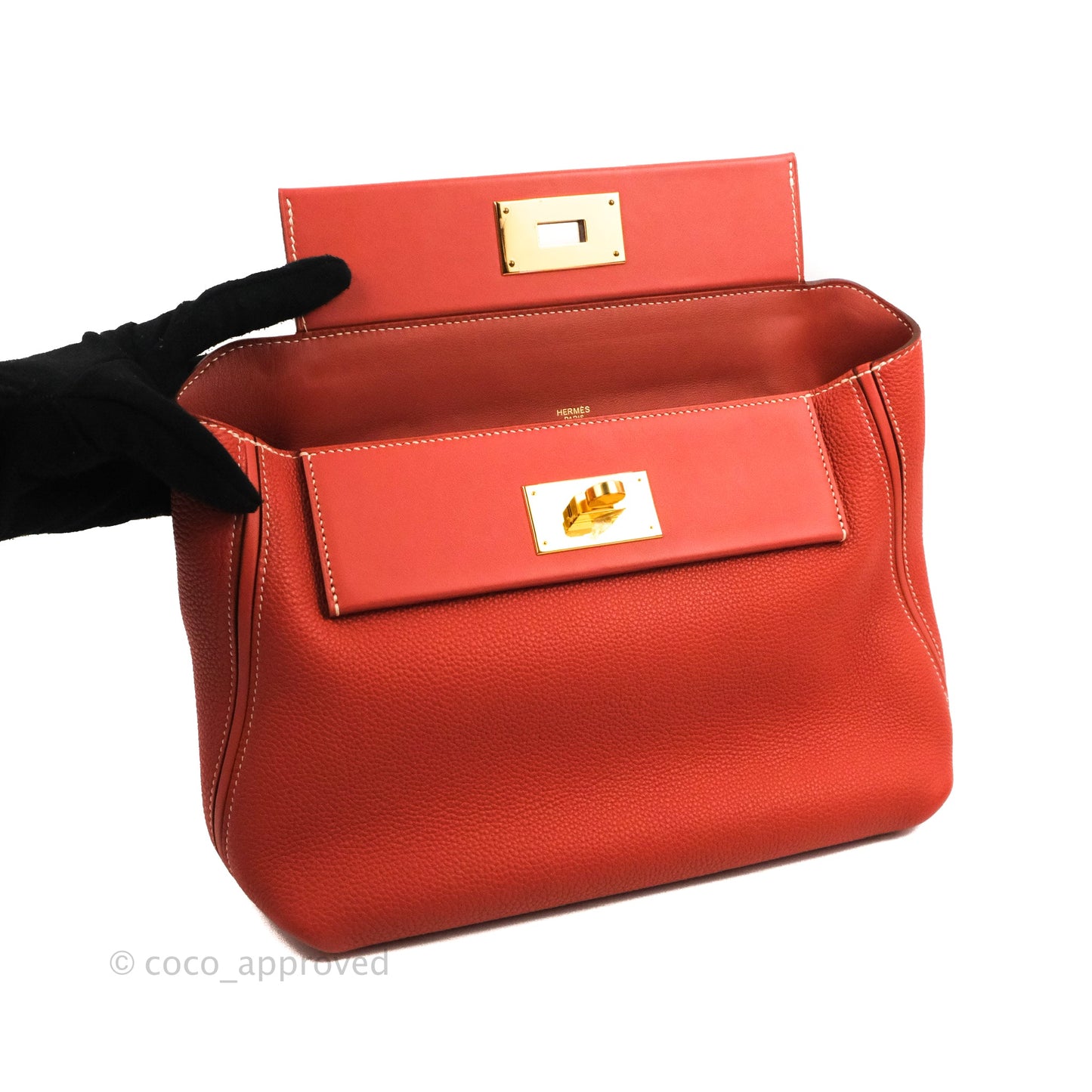 Hermès 24/24 29 Sanguine Togo Gold Hardware