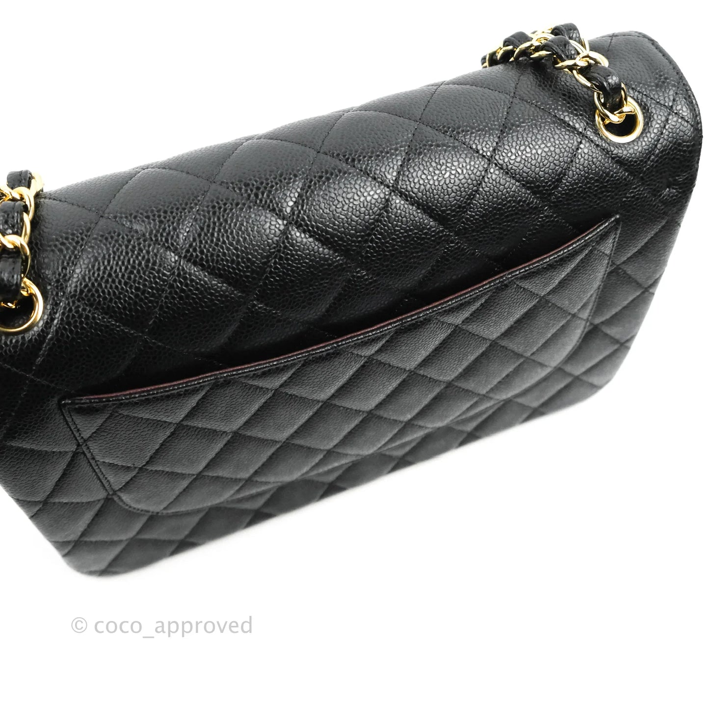 Chanel Jumbo Double Flap Black Caviar Gold Hardware