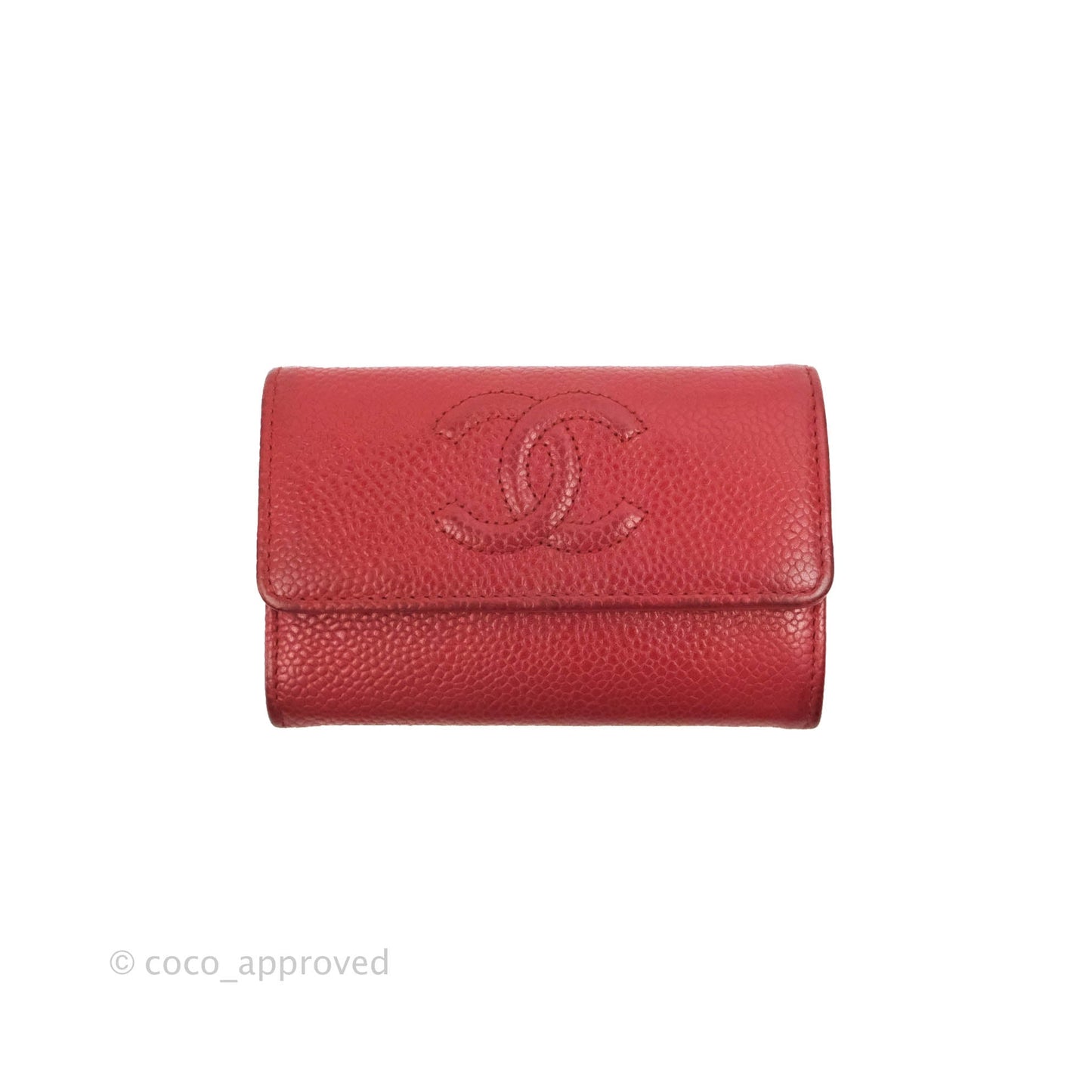Chanel Timeless Business Card Holder Interlocking CC Logo Wallet